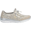 Womens Rieker Rieker L3252-92 Nikita 52 Women's Casual Slip-Ons Ginger/Off White-Gold/PerfCloud Morelia/Reptile20/Scuba Ginger/Off White-Gold/PerfCloud Morelia/Reptile20/Scuba