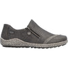 Womens Rieker Rieker L7571-45 Women's Casual Slip-Ons Fumo/Mineral/Basalt Fumo/Mineral/Basalt