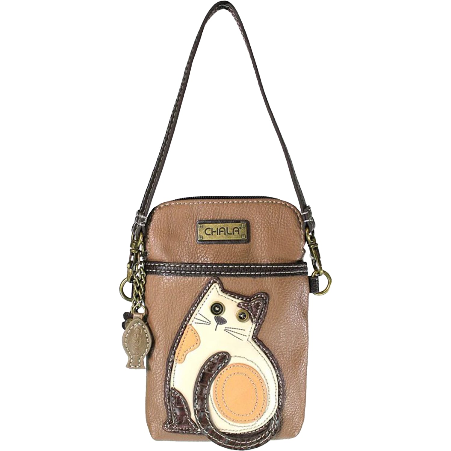 Womens Chala Chala Cat Cellphone Crossbody Handbag Brown Brown