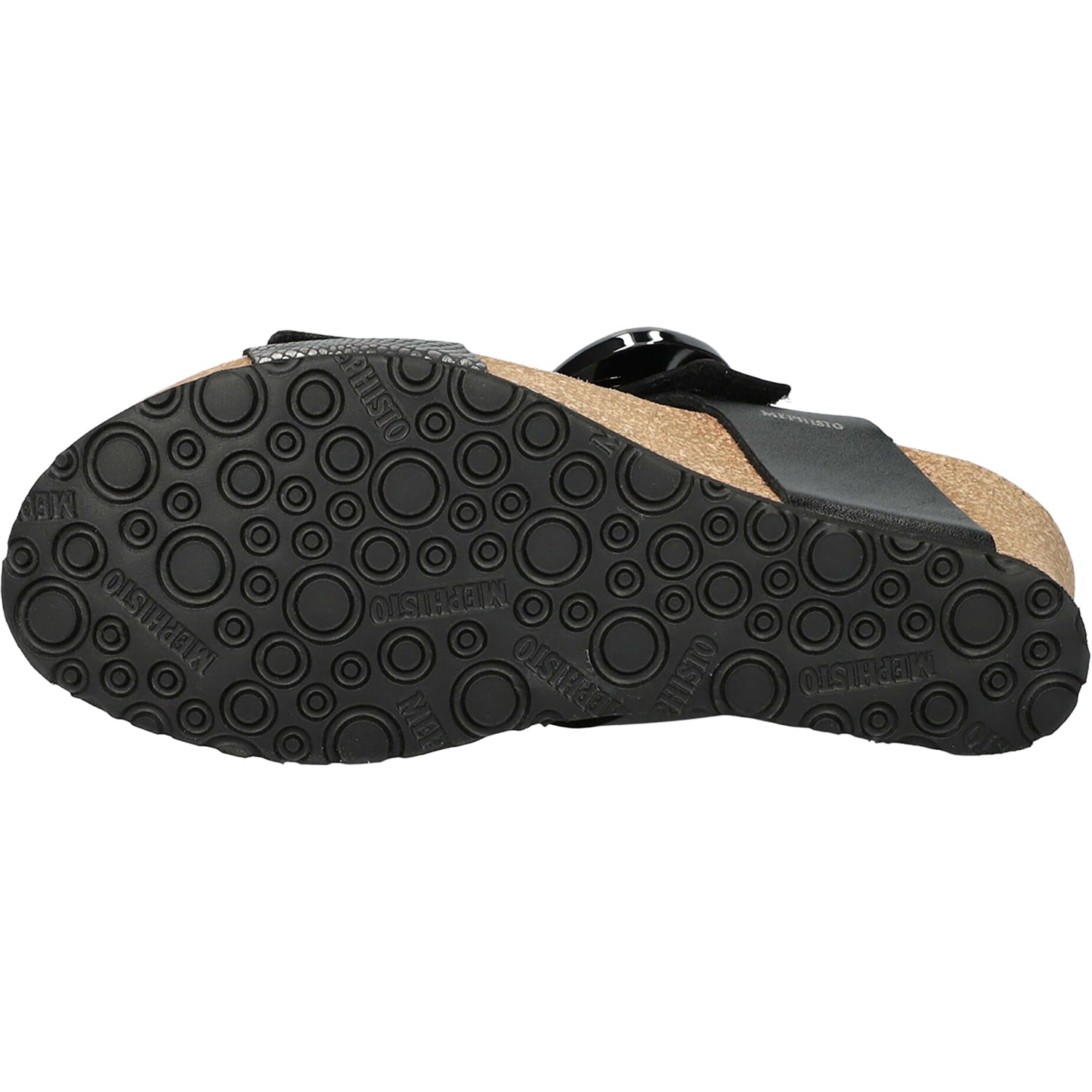 Womens Mephisto Mephisto Leandre Women's Wedge Sandals Grey Havana Grey Havana