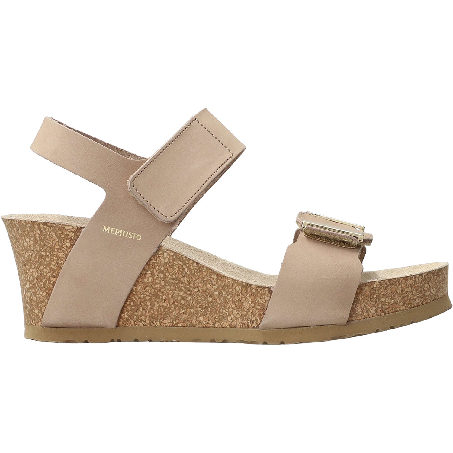 Womens Mephisto Mephisto Leonore Women's Wedge Sandals Light Taupe Light Taupe