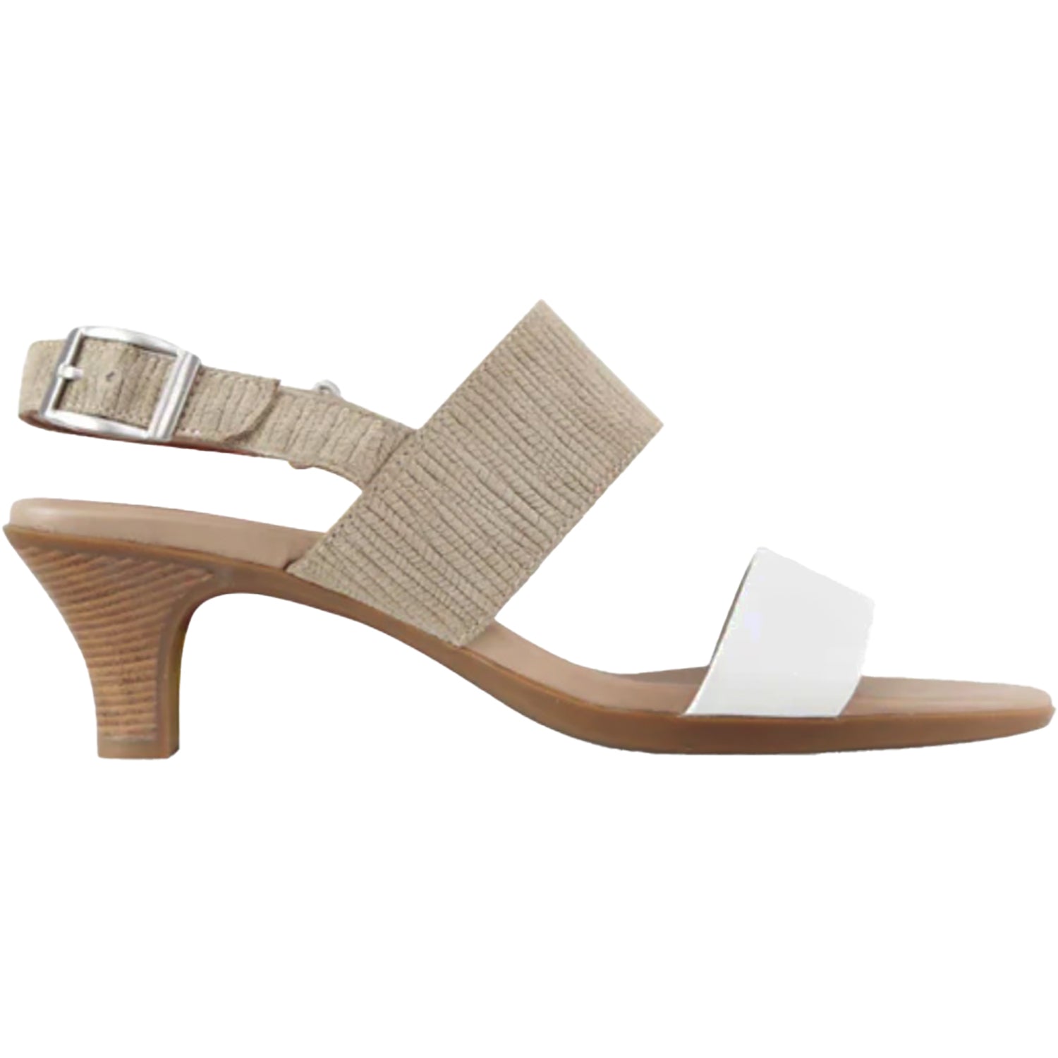 Munro Livia Women's Dress Sandals White/Tan Combo Munro Livia Women's Dress Sandals White/Tan Combo