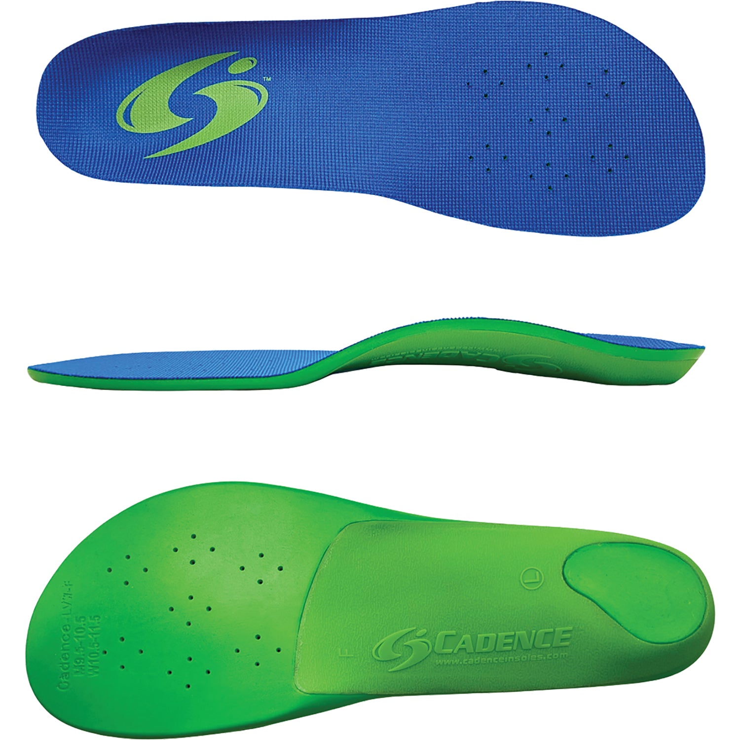 Unisex Cadence insole Cadence Low Volume (LV) Unisex Insoles Blue