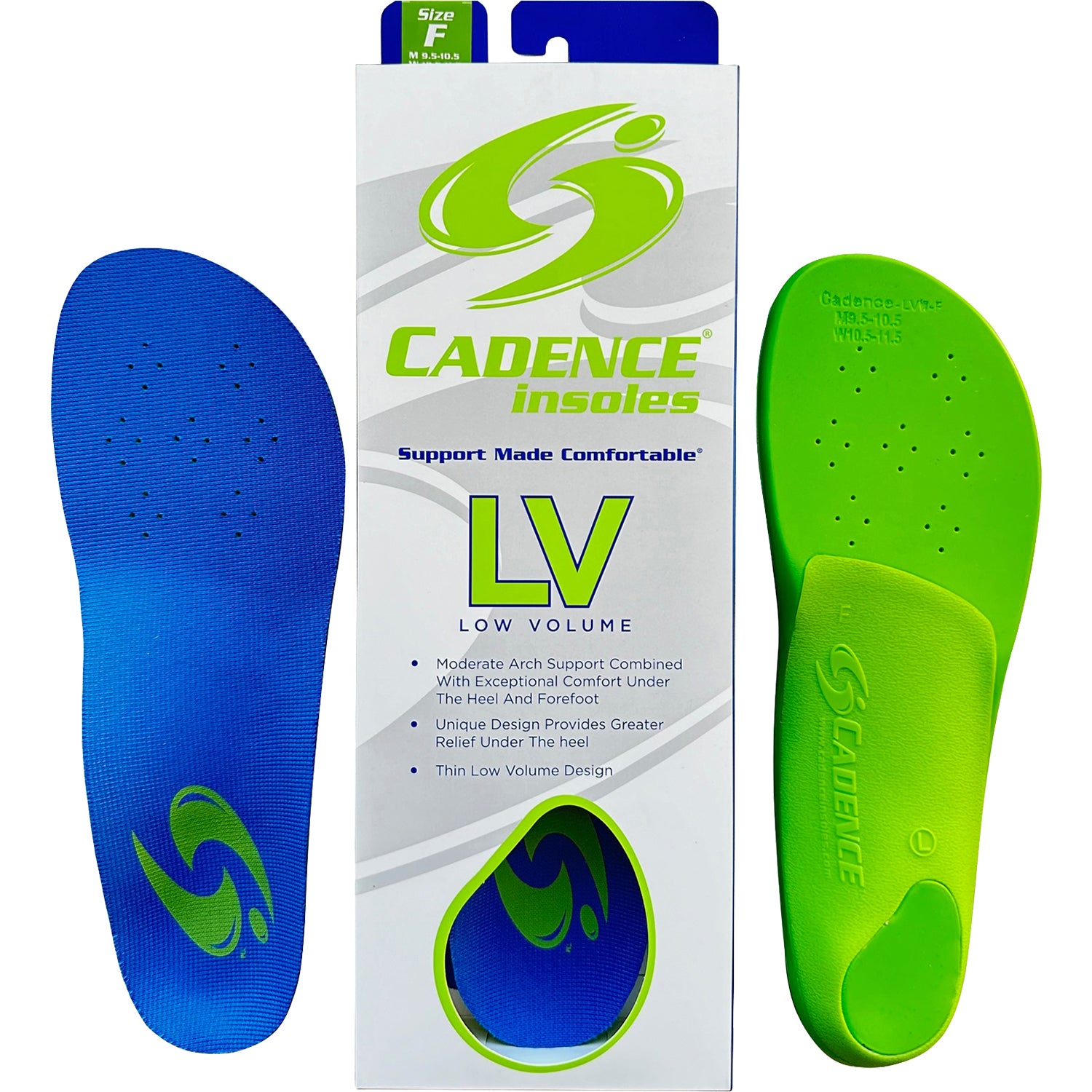 Unisex Cadence insole Cadence Low Volume (LV) Unisex Insoles Blue