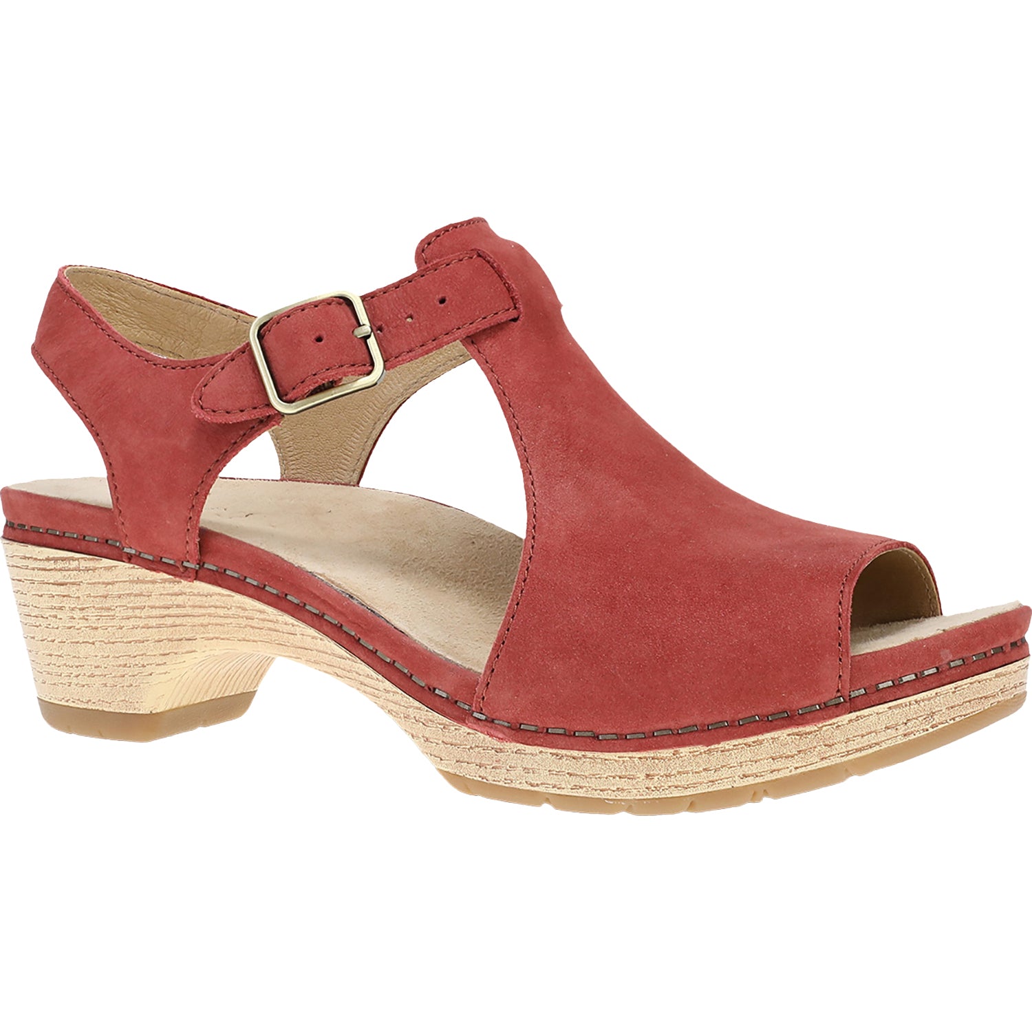 Womens Dansko Dansko Laverne Women's Sandals Heels Paprika Nubuck Paprika Nubuck