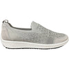 Womens Ara shoes Ara Lisbon Wovenstretch with Sparkle Women's Athletic Athleisure Shoes Slip Ons Pebble Pebble