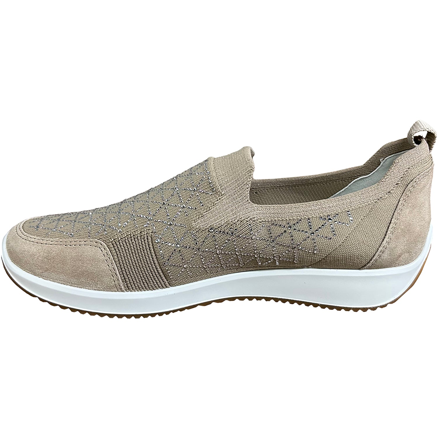 Ara Lissabon - Woman's Loafers - Beige Textile