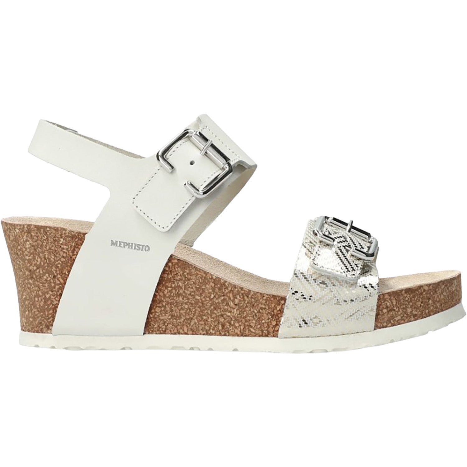 Womens Mephisto Mephisto Lissandra Women's Wedge Sandals White Helios White Helios