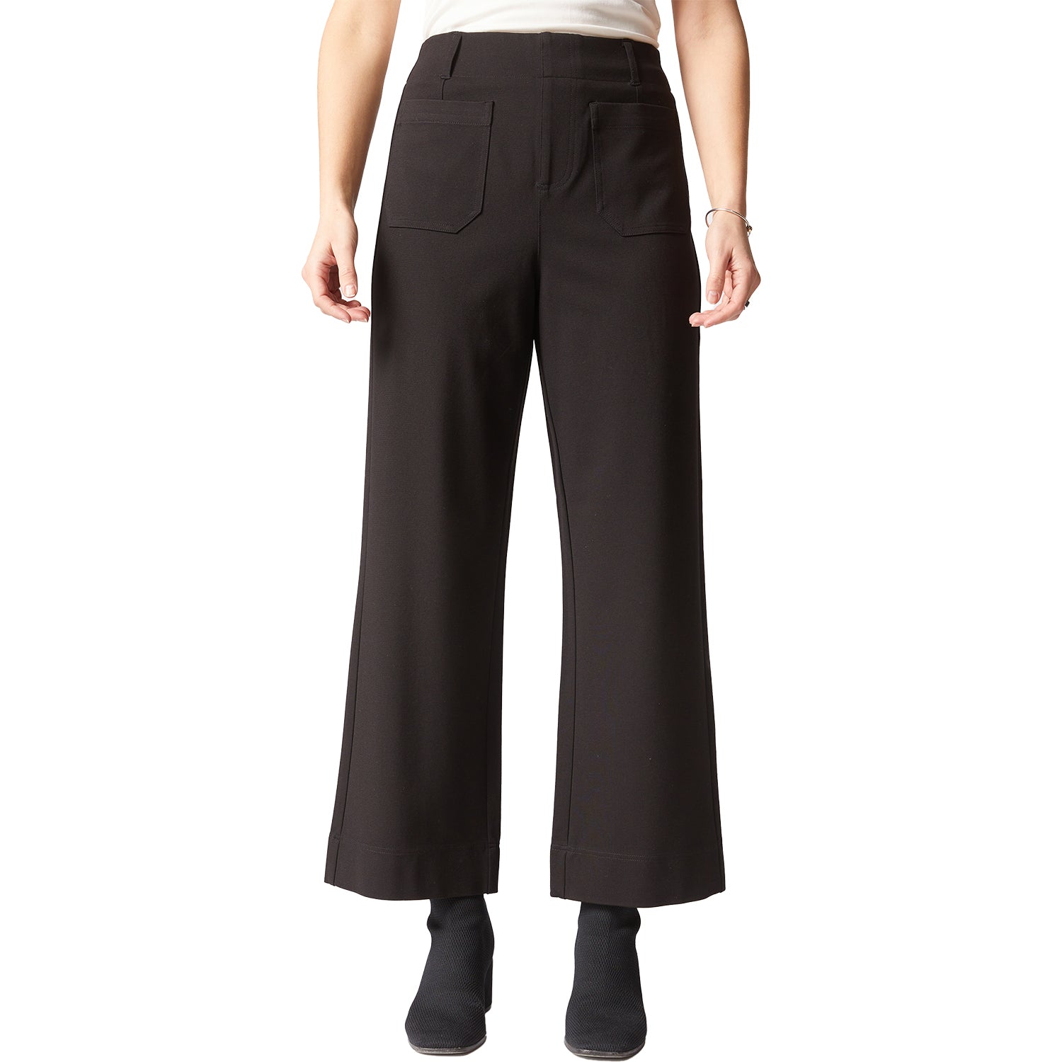 Womens Habitat Habitat Luxe Ponte Flood Pant Women's Bottoms Pants Black Black