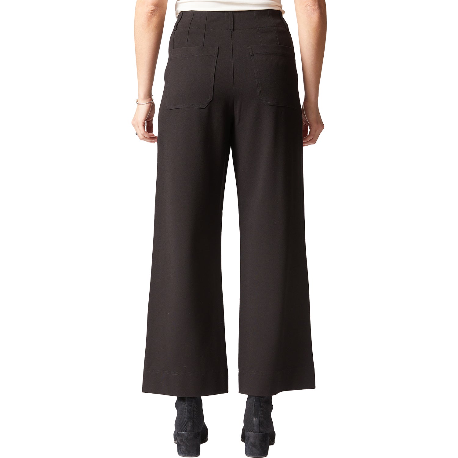 Womens Habitat Habitat Luxe Ponte Flood Pant Women's Bottoms Pants Black Black