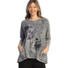 Womens Jess & jane Jess & Jane Mineral Wash Cotton Patch Pocket Tunic Women's Long-Sleeve Top Allure Midnight Allure Midnight