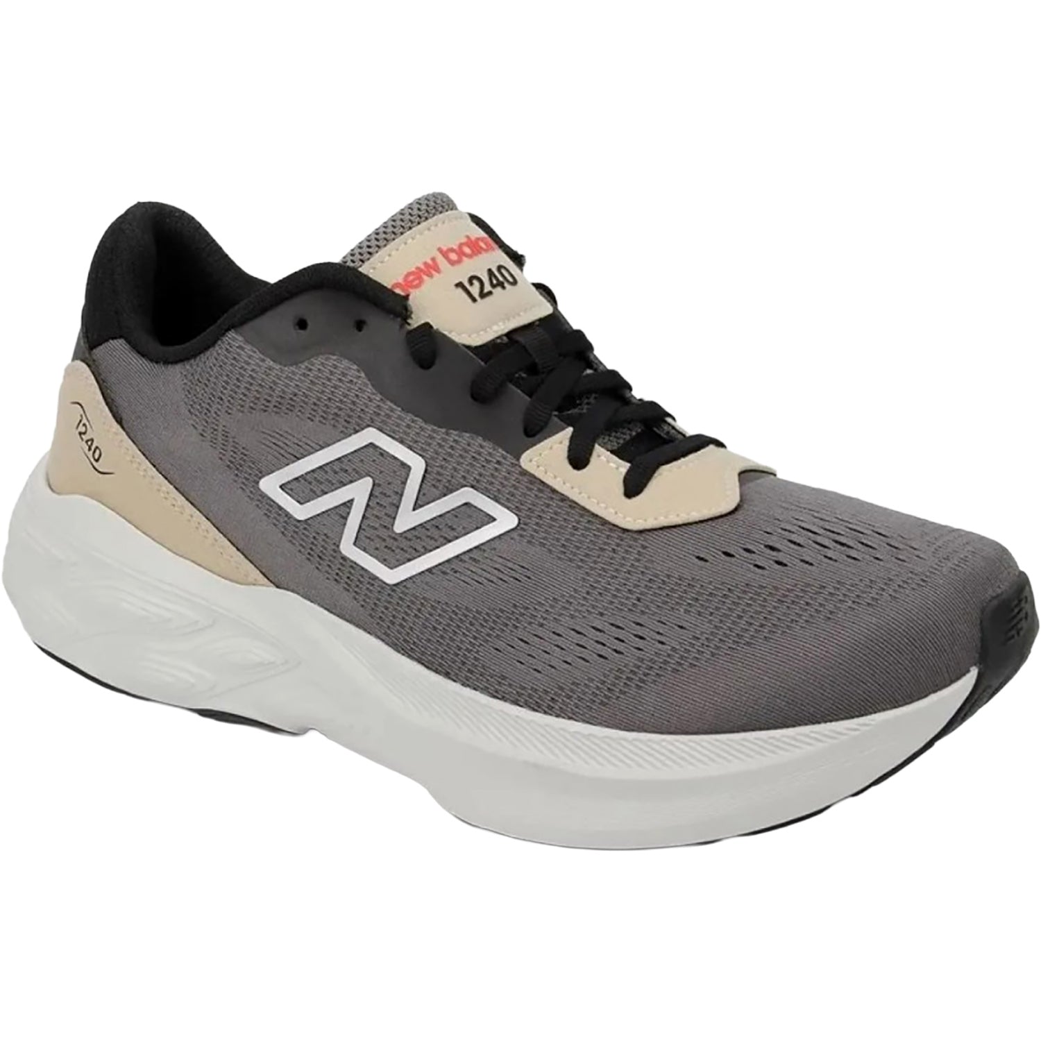 Mens New balance New Balance Made in USA 1240v1 (Neutral Support) Men's Athletic Shoes M1240BS1 Black/Stoneware/Firecracker Black/Stoneware/Firecracker