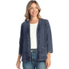 Womens Jess & jane Jess & Jane Mineral Wash Layered Hem with Pocket Cardigan Women's Outerwear Denim Denim