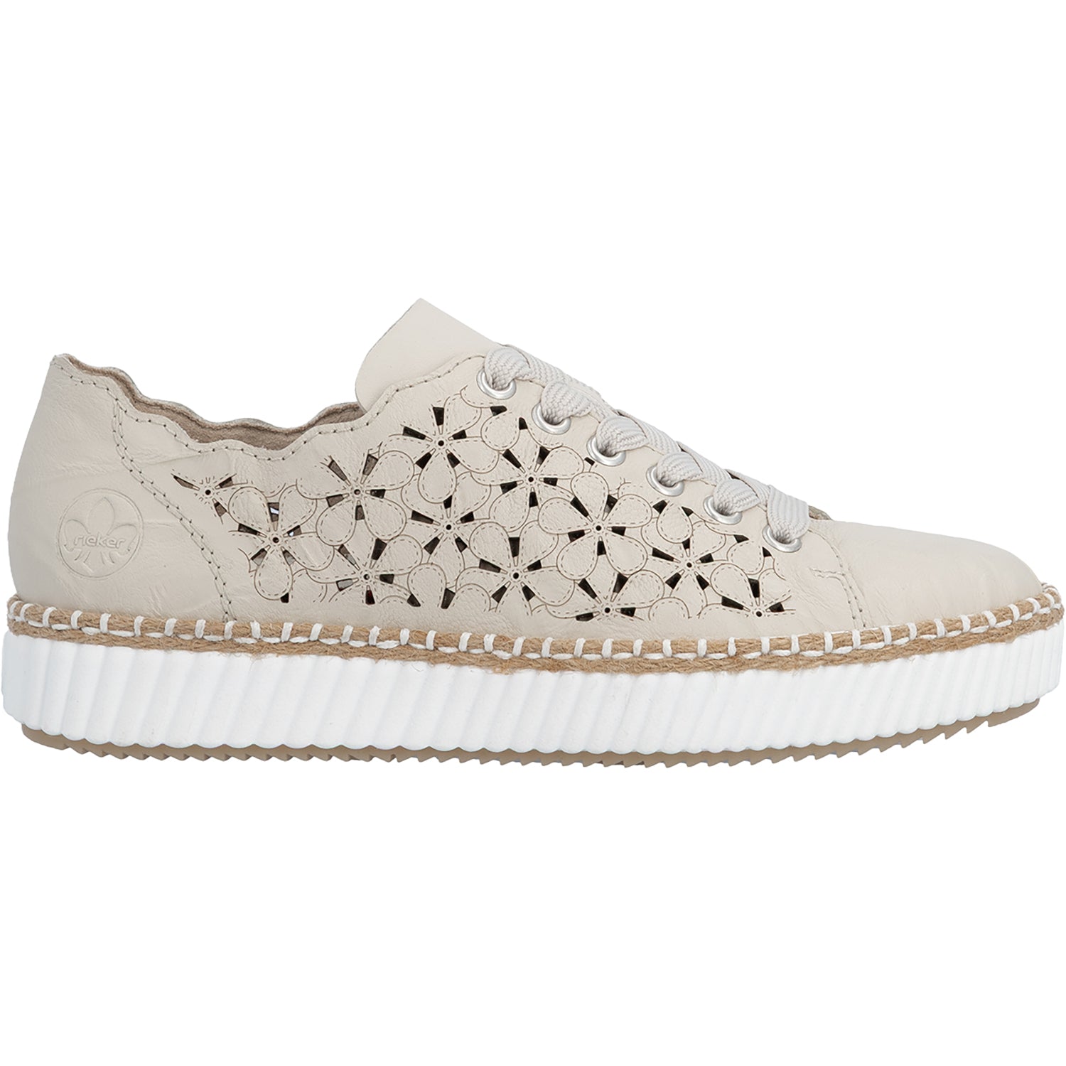 Womens Rieker Rieker M2902-60 Women's Sporty Lace Up Shoes Crema/Perle Crema/Perle