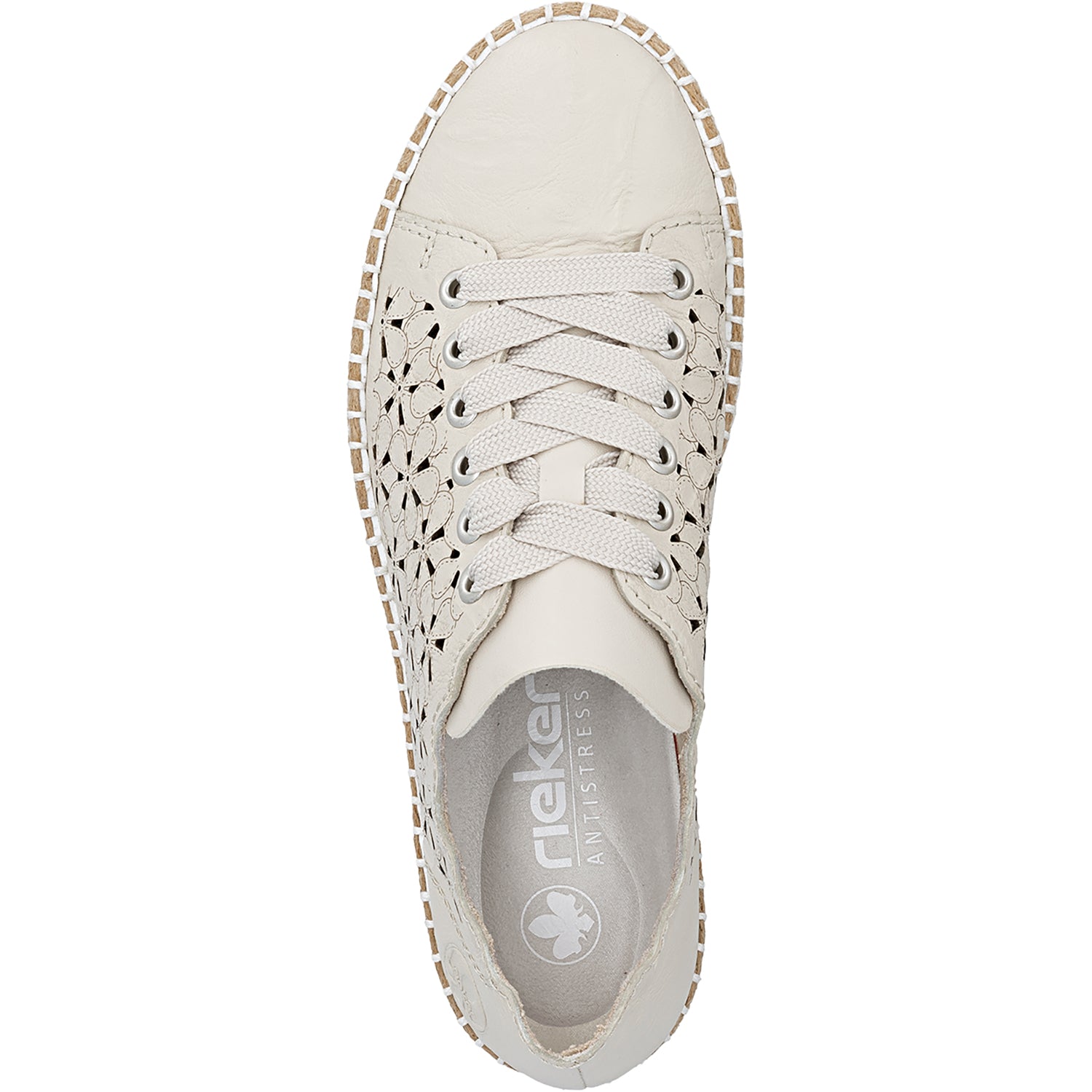 Womens Rieker Rieker M2902-60 Women's Sporty Lace Up Shoes Crema/Perle Crema/Perle