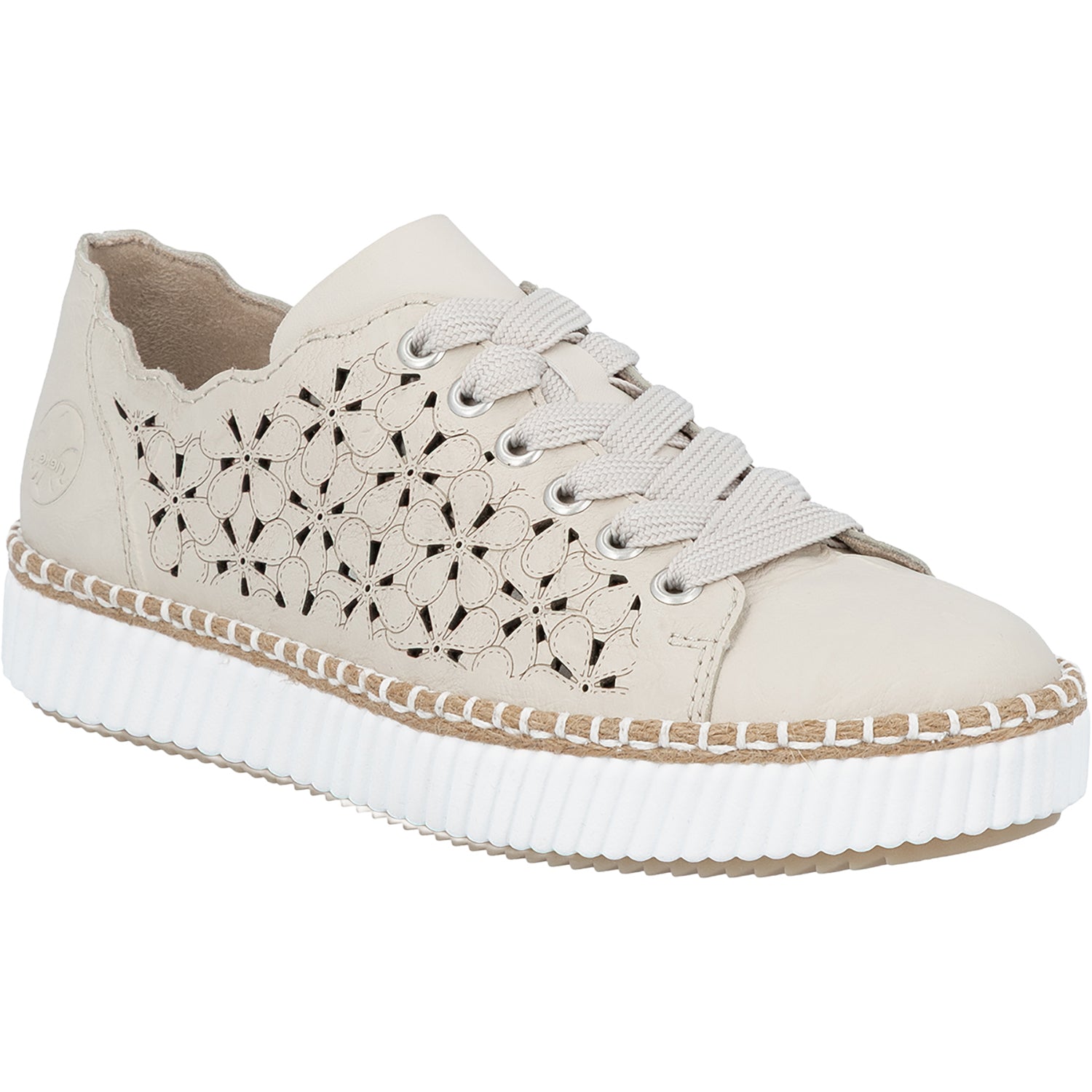 Womens Rieker Rieker M2902-60 Women's Sporty Lace Up Shoes Crema/Perle Crema/Perle