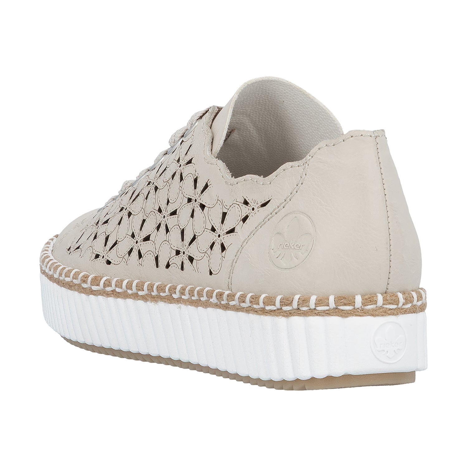 Womens Rieker Rieker M2902-60 Women's Sporty Lace Up Shoes Crema/Perle Crema/Perle