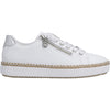 Womens Rieker Rieker M2940-81 Women's Sporty Lace Up Shoes Sportweiss/Argento/Weiss Sportweiss/Argento/Weiss