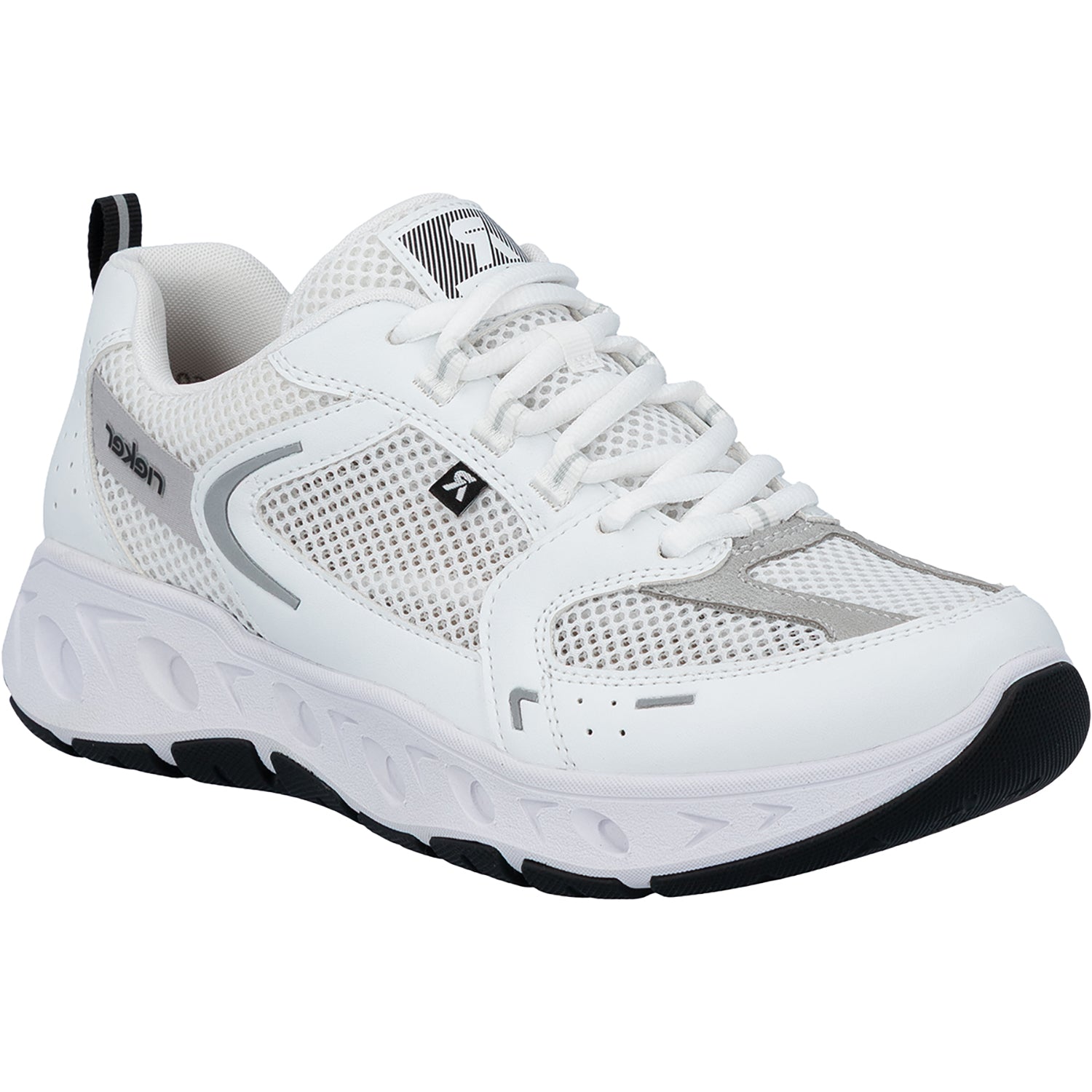 Womens Rieker Rieker M6501-80 Edith 01 Women's Hands-Free Sneakers Weiss/Weiss/Cement Weiss/Weiss/Cement
