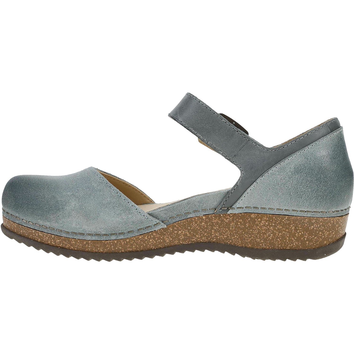 Womens Dansko Women's Dansko Mae Denim Burnished Suede Denim Burnished Suede