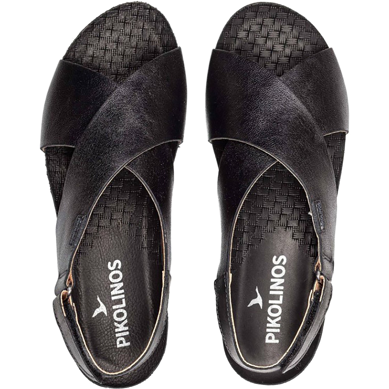 Womens Pikolinos Pikolinos Mahon Cross Strap Women's Wedge Sandals Calcita Leather Calcita Leather