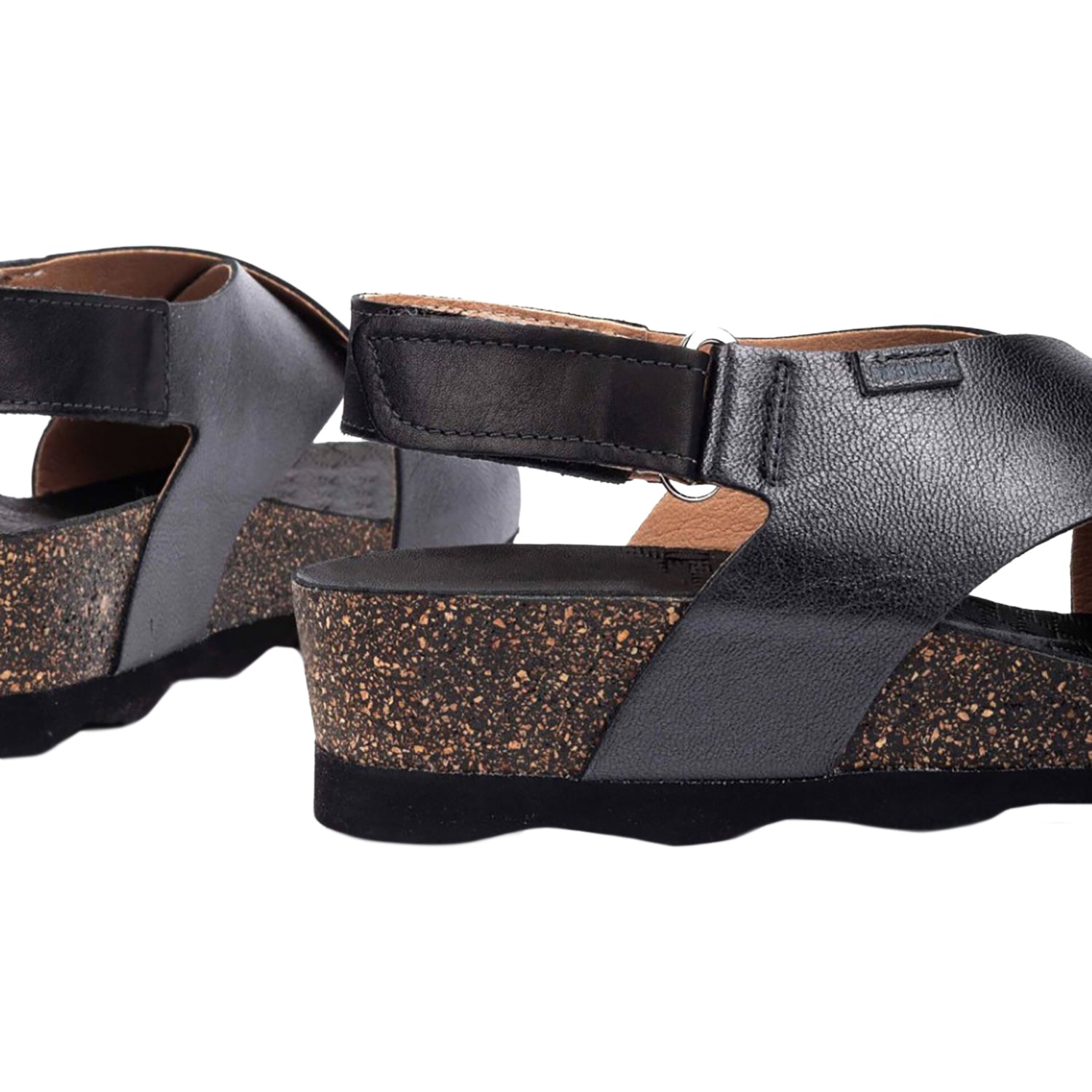 Womens Pikolinos Pikolinos Mahon Cross Strap Women's Wedge Sandals Calcita Leather Calcita Leather