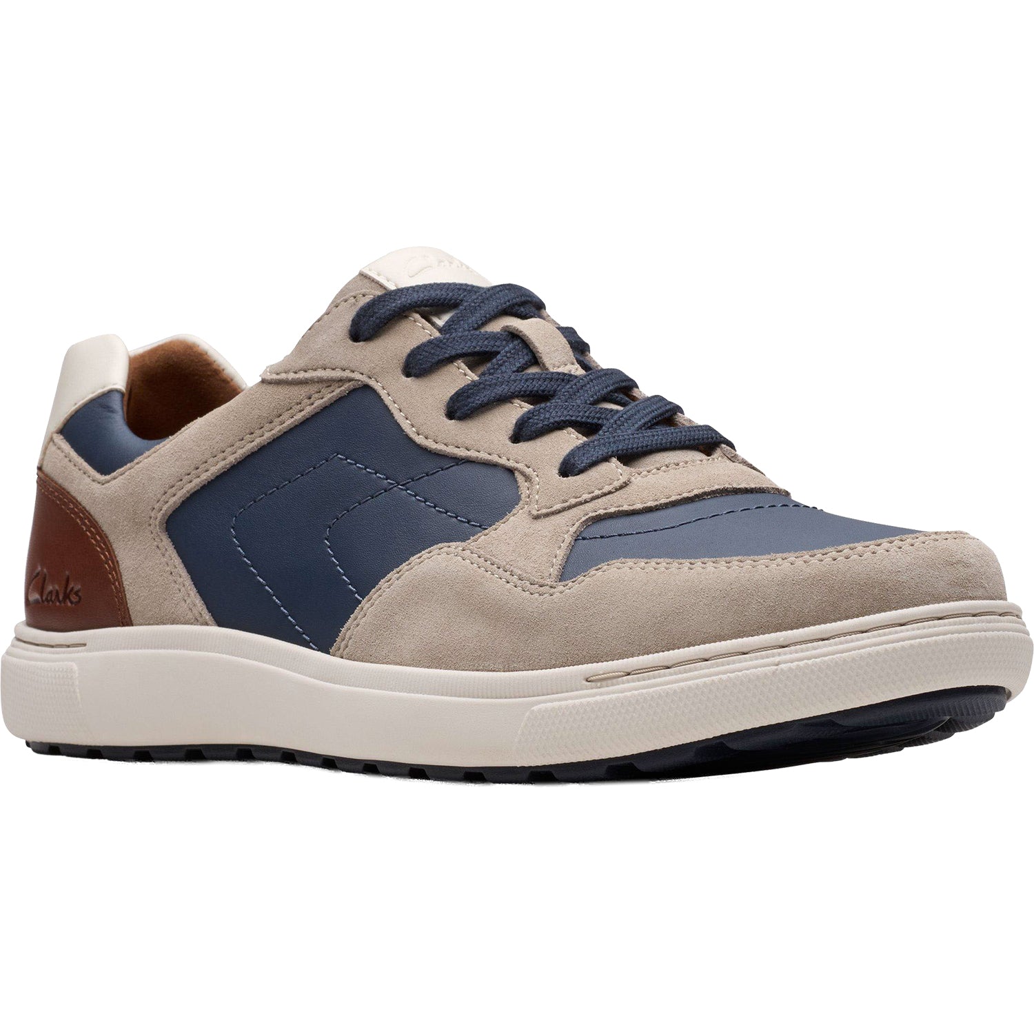 Mens Clarks Clarks Mapstone Sport Men's Lace Up Shoes Grey Combi Grey Combi