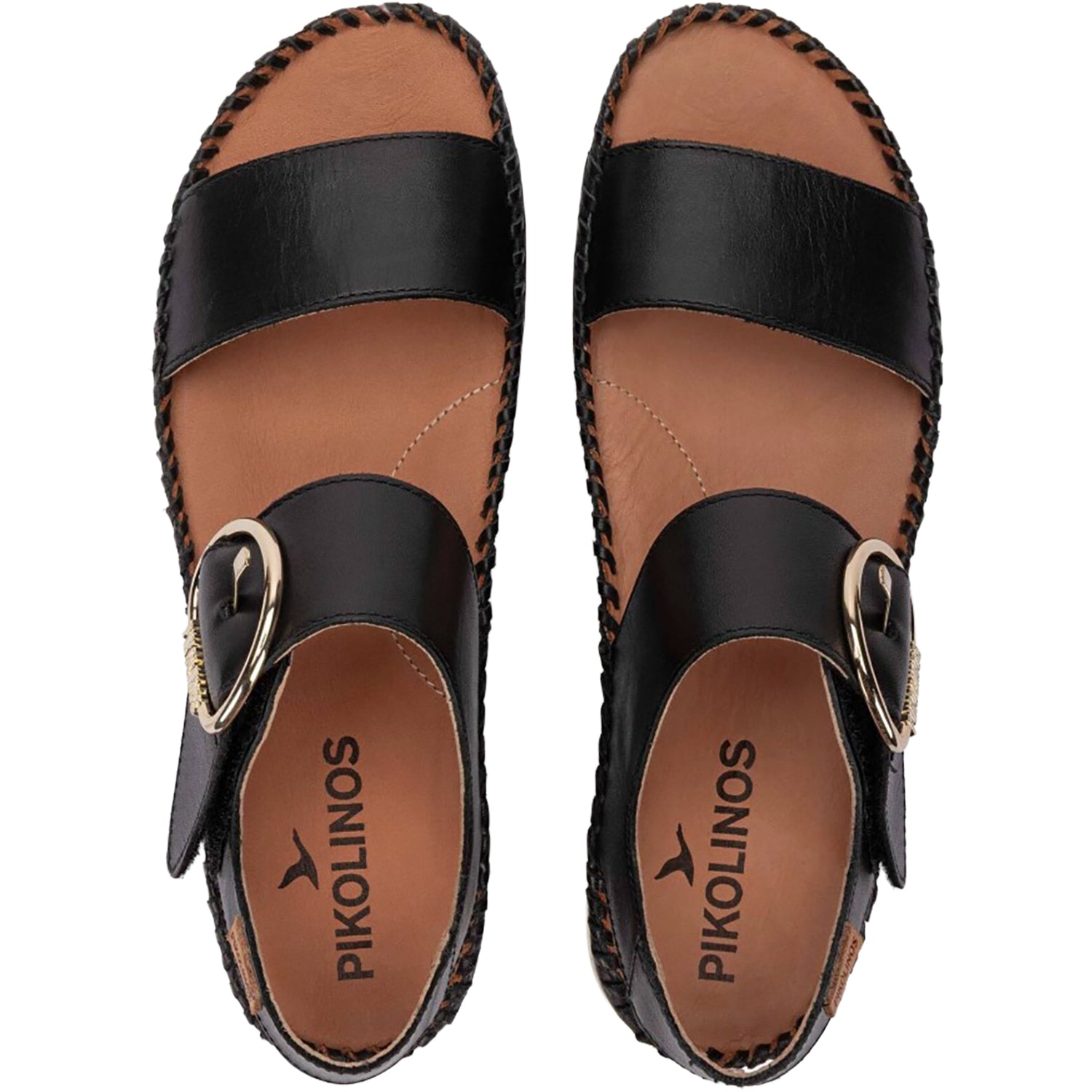 Womens Pikolinos Pikolinos Marina W1C-0709 Women's Wedge Sandals Black Black