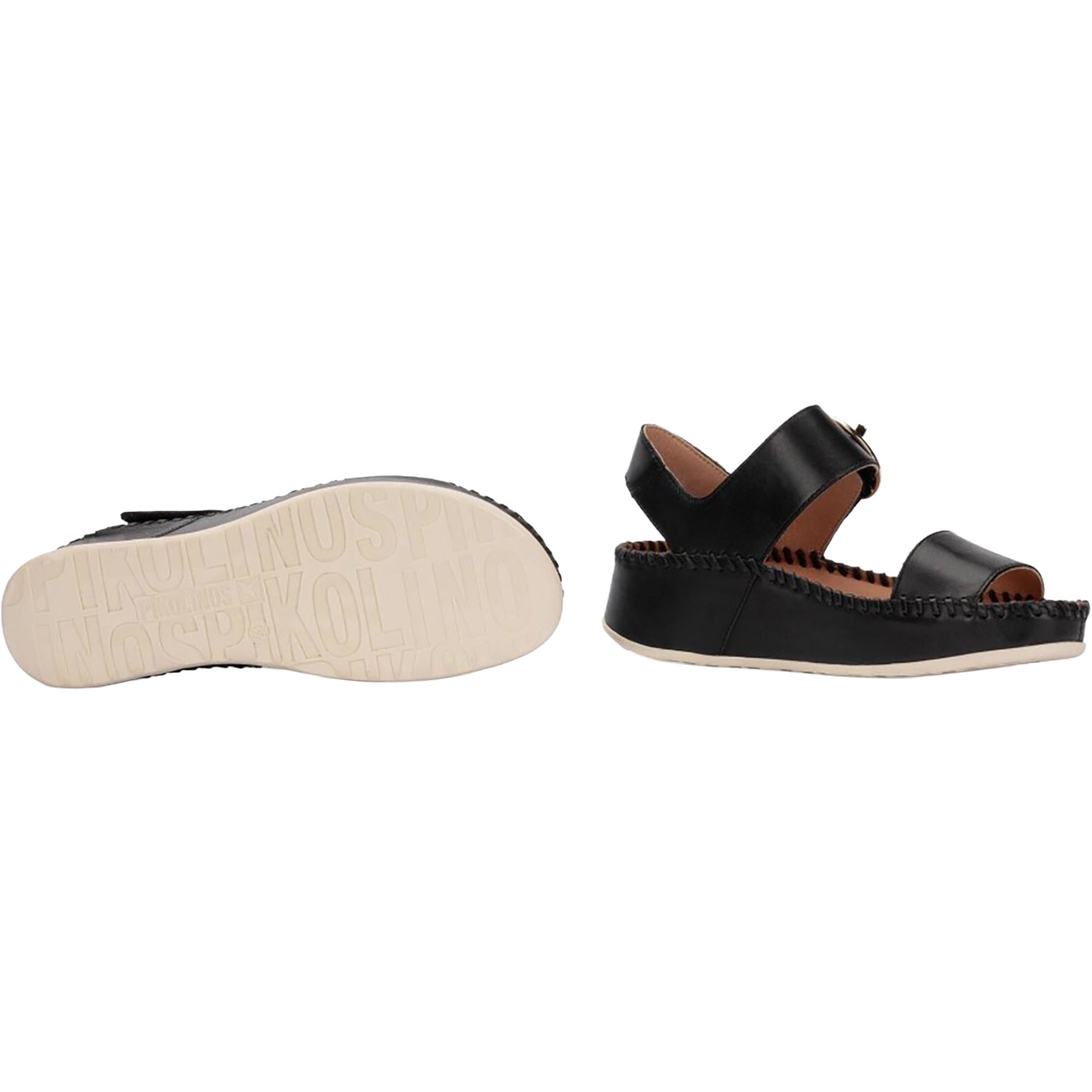 Womens Pikolinos Pikolinos Marina W1C-0709 Women's Wedge Sandals Black Black