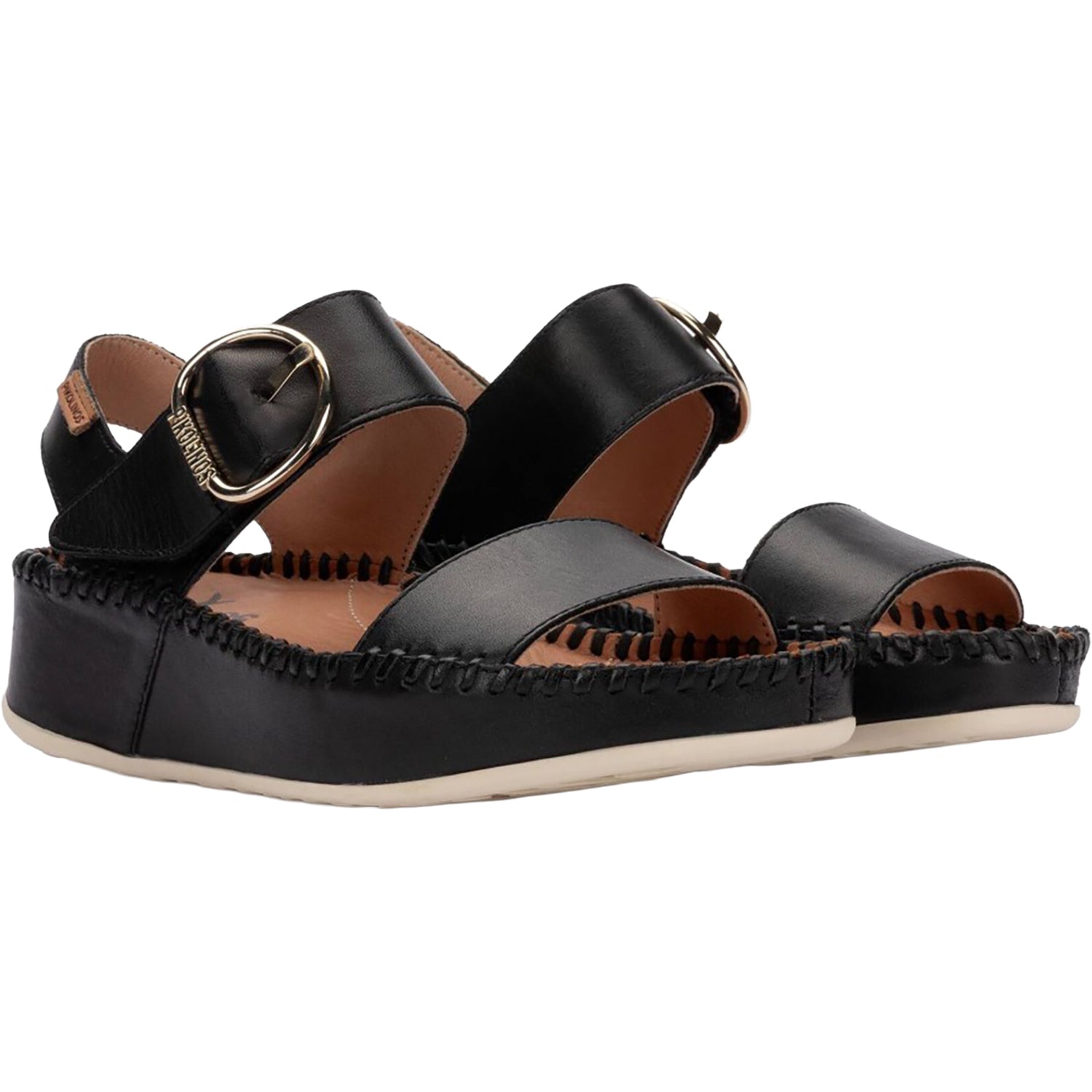 Womens Pikolinos Pikolinos Marina W1C-0709 Women's Wedge Sandals Black Black