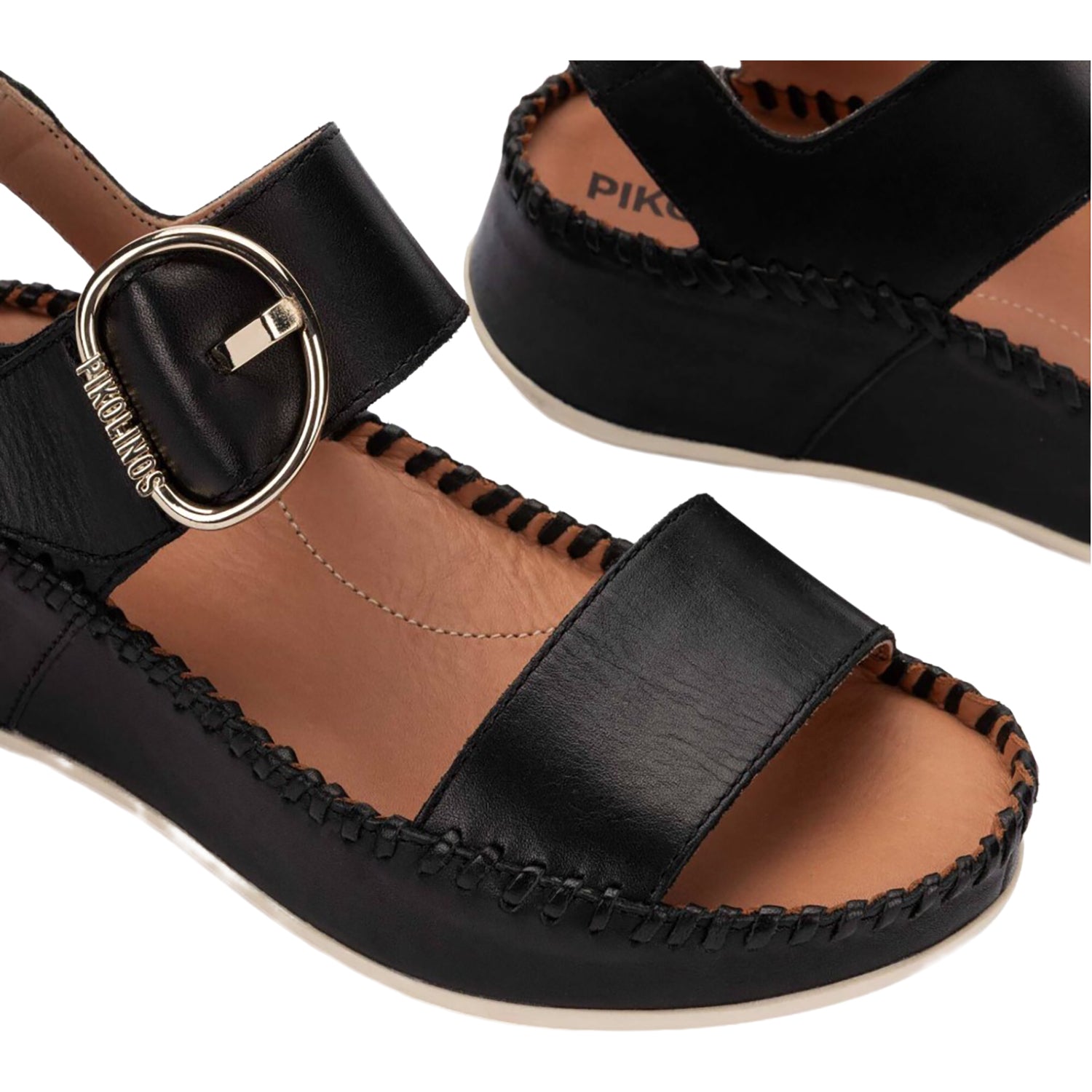 Womens Pikolinos Pikolinos Marina W1C-0709 Women's Wedge Sandals Black Black