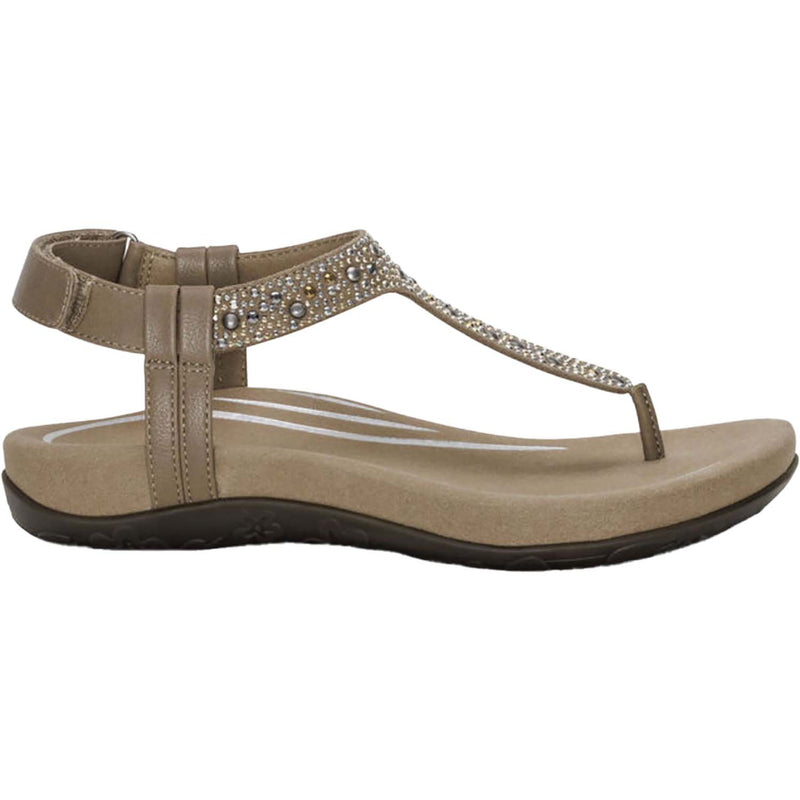 Women's Aetrex Marni Taupe With Embellishments Synthetic