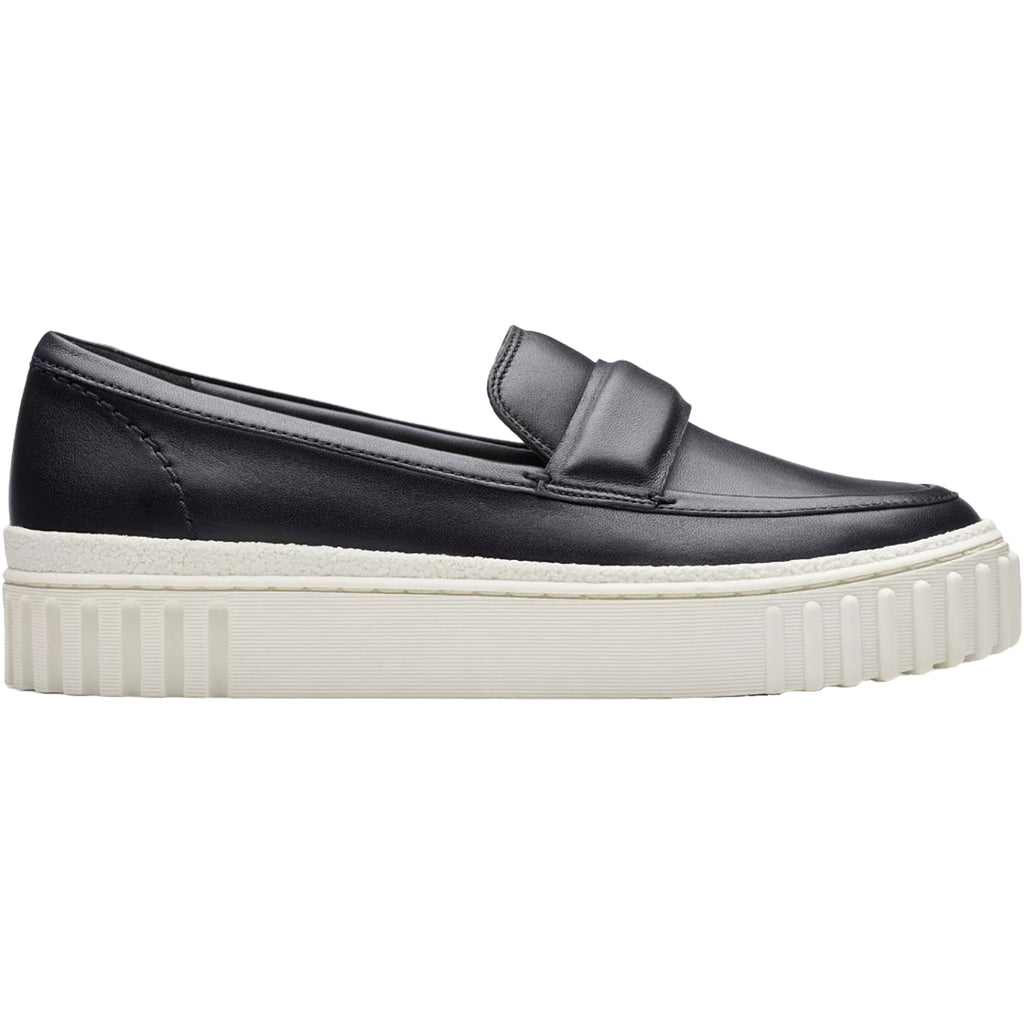 Womens Clarks Women's Clarks Mayhill Cove Black Leather Black Leather