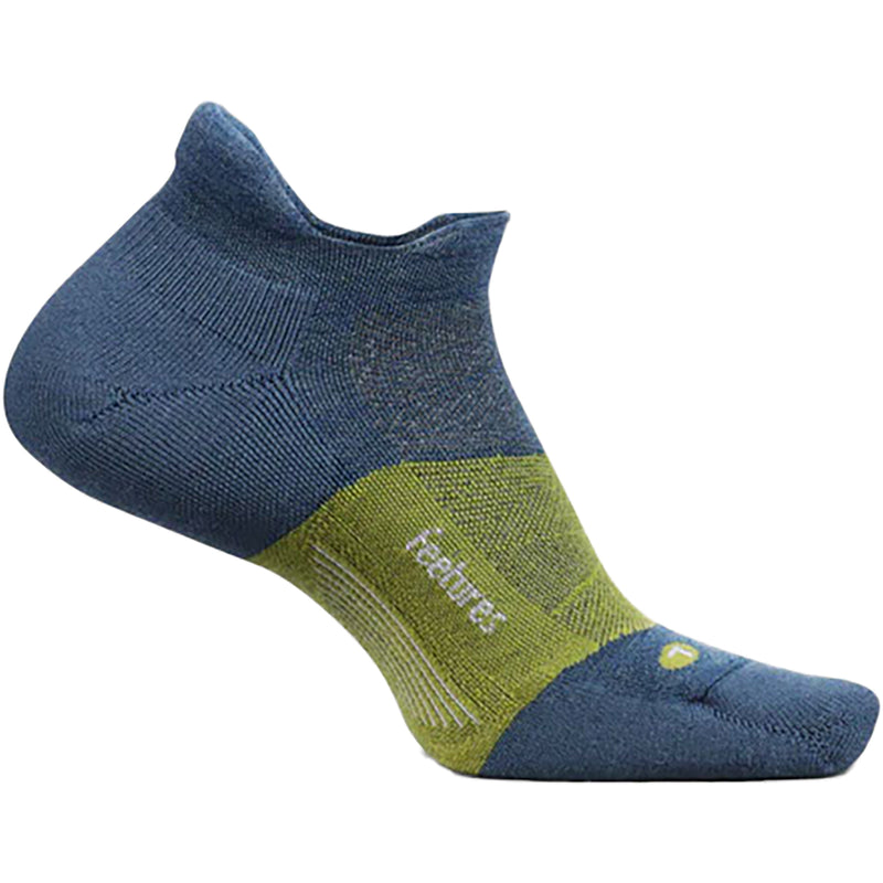 Women's Unisex Feetures Merino 10 Max Cushion No Show Tab Socks Midnight Moss