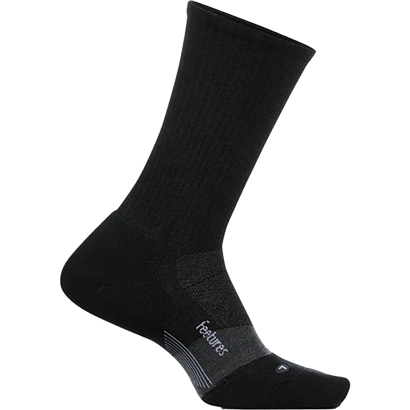 Unisex Feetures Merino 10 Max Cushion Crew Socks Charcoal