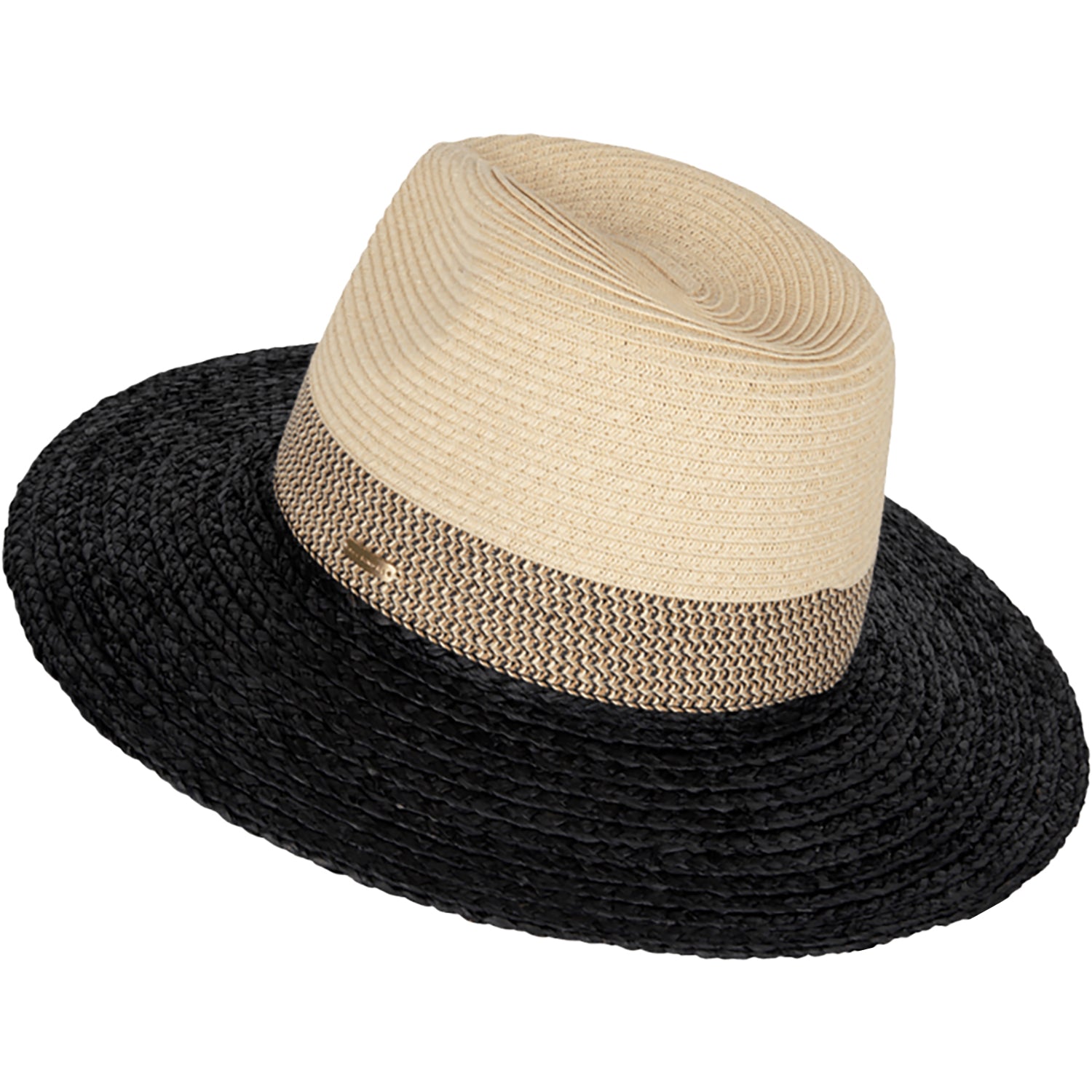 Womens Kooringal Kooringal Mimosa Safari Women's Hats Black/Natural Black/Natural