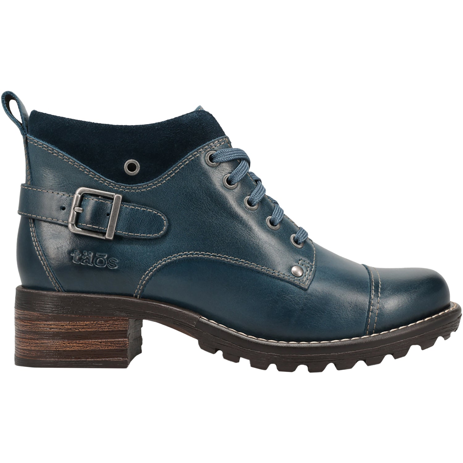 Womens Taos Women's Taos Mini Crave Petrol Blue Leather Petrol Blue