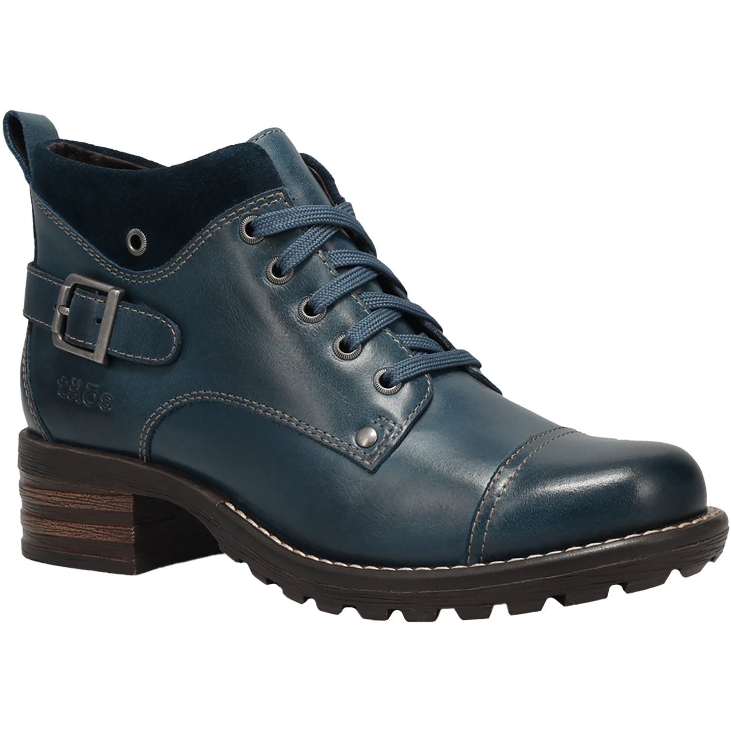Womens Taos Women's Taos Mini Crave Petrol Blue Leather Petrol Blue
