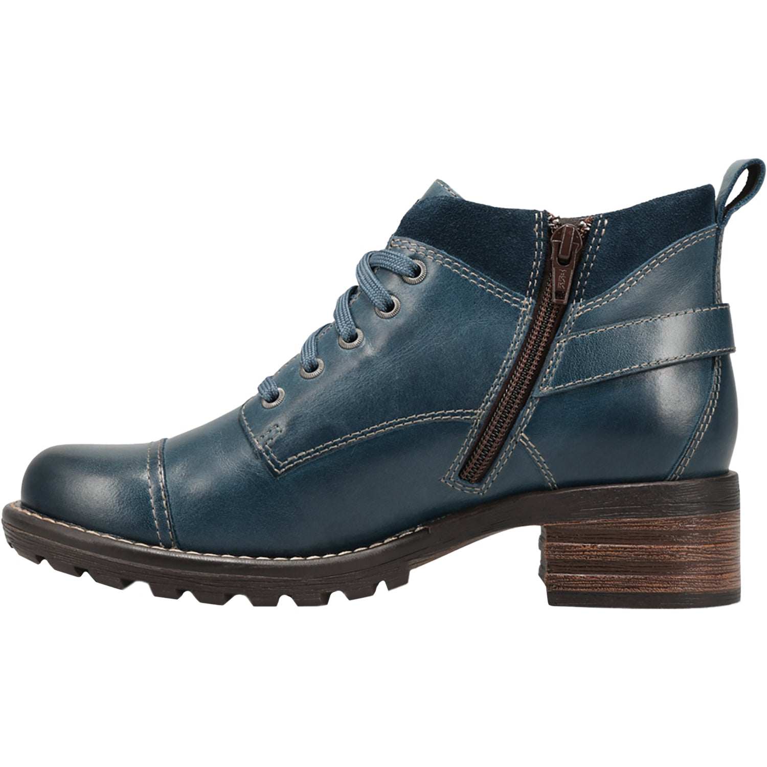 Womens Taos Women's Taos Mini Crave Petrol Blue Leather Petrol Blue