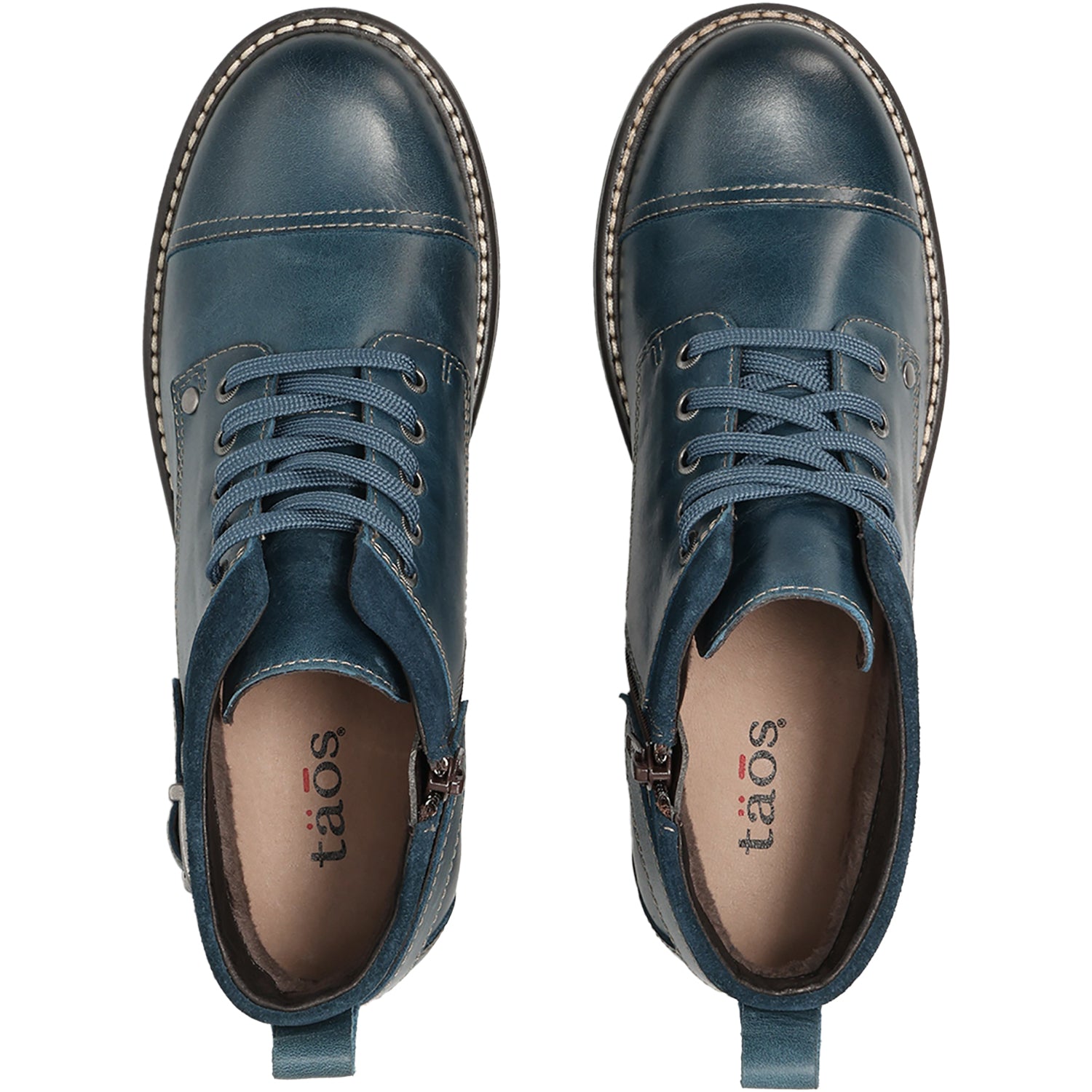 Womens Taos Women's Taos Mini Crave Petrol Blue Leather Petrol Blue