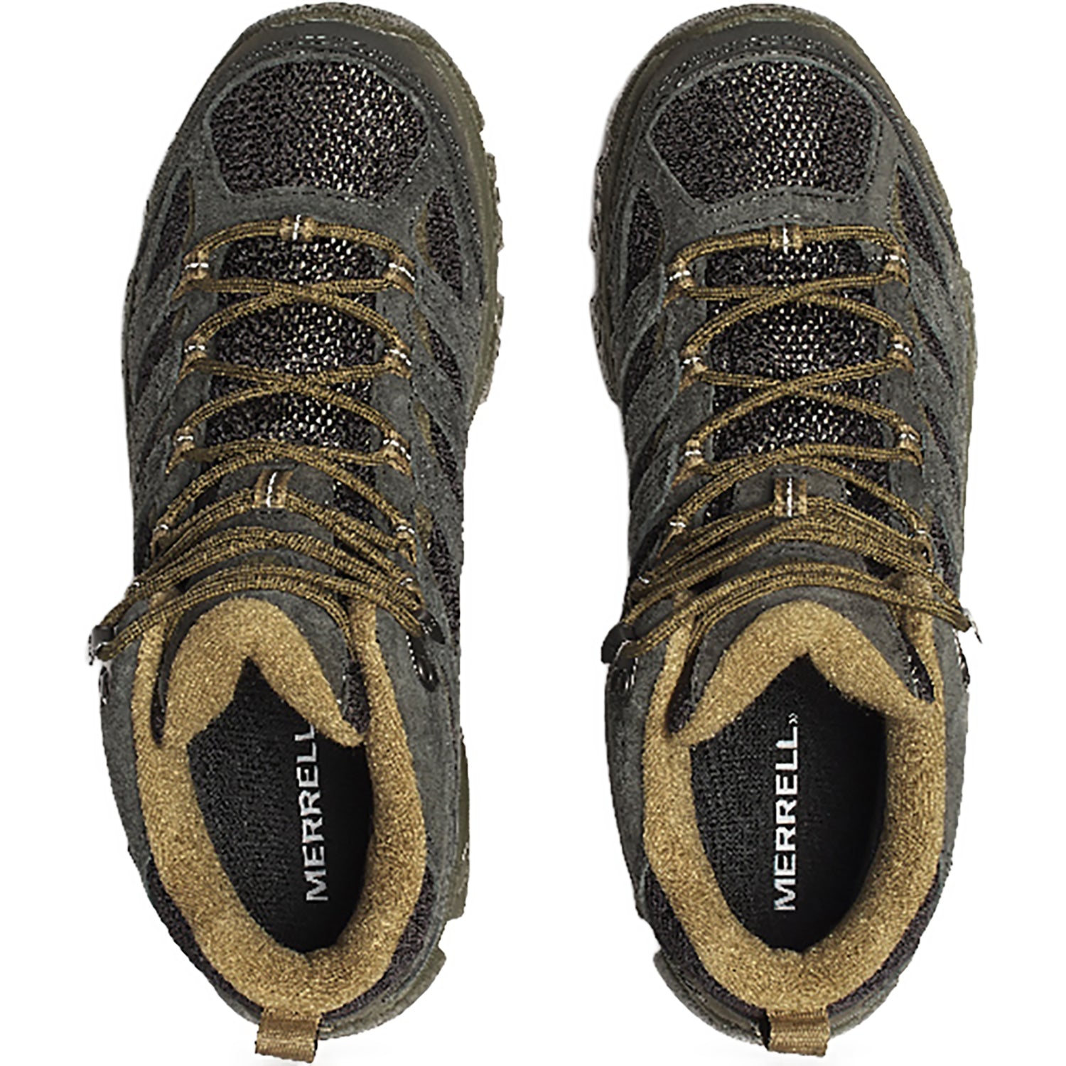 Mens Merrell Merrell Moab 3 Mid Waterproof Men's Athletic Shoes Hiking Trail Black/Beluga Black/Beluga
