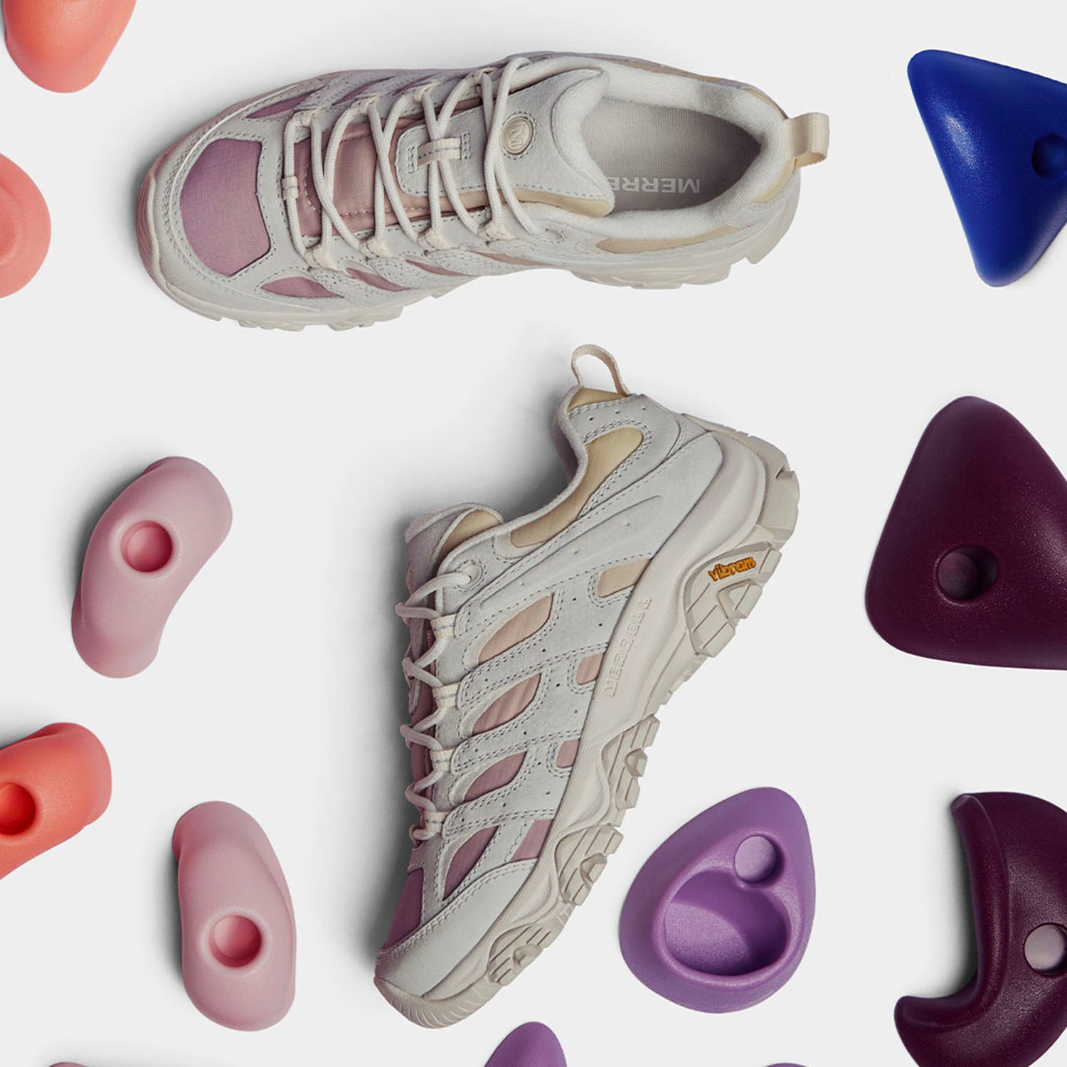 Womens Merrell Women's Merrell Moab 3 Vista Chalk/Multi Chalk/Multi