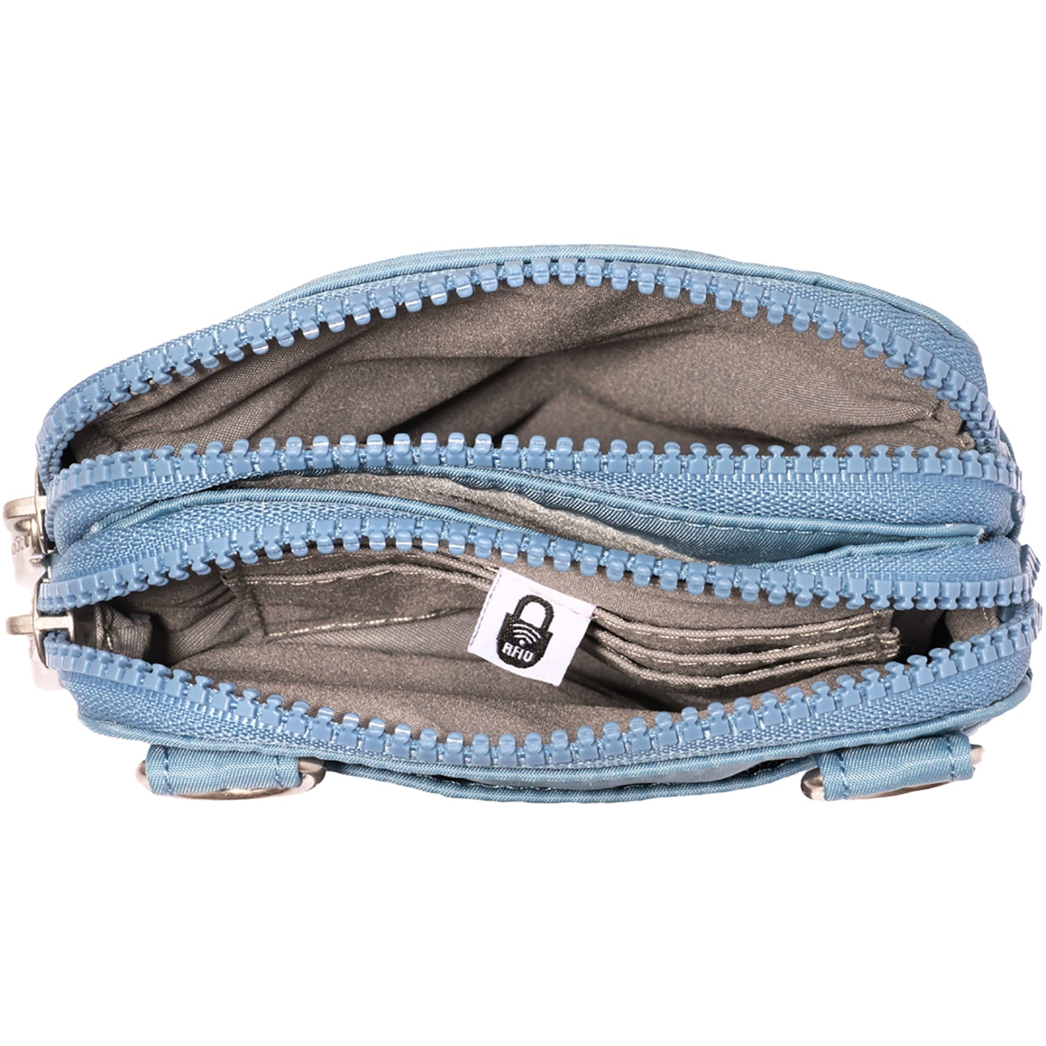 Womens Baggallini Baggallini Modern Take Two RFID Crossbody Cornflower Twill Cornflower Twill