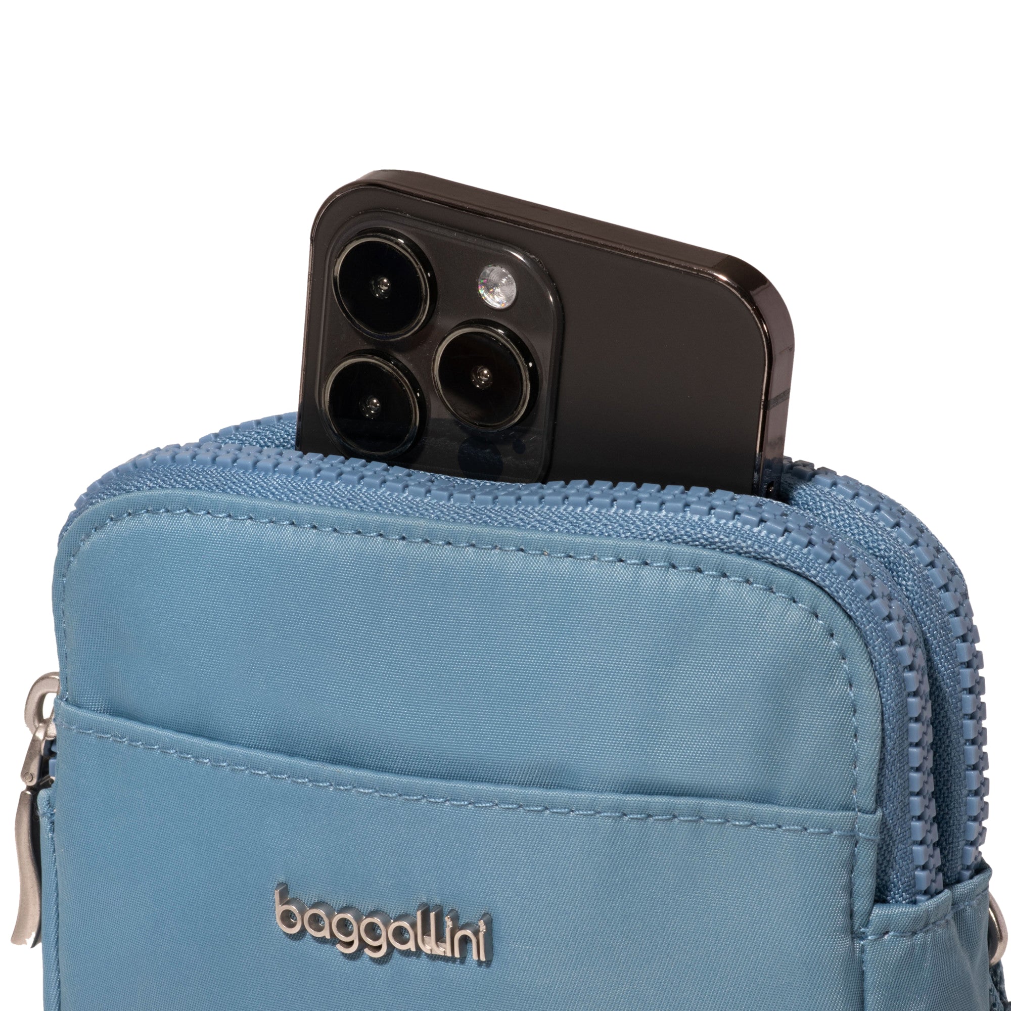 Womens Baggallini Baggallini Modern Take Two RFID Crossbody Cornflower Twill Cornflower Twill