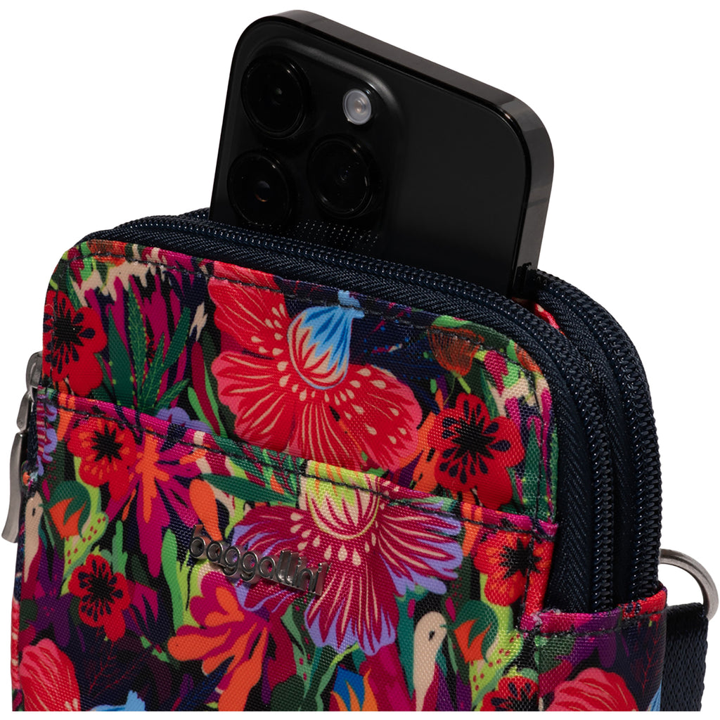 Womens Baggallini Women's Baggallini Modern Take Two RFID Crossbody Tropical Floral Tropical Floral