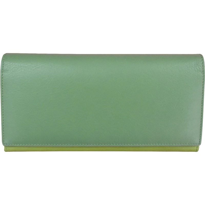 Women's ili New York Multi Color Rosemary Wallet Sage Multi Leather