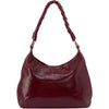 Womens Hobo Hobo Madison Shoulder Handbag Garnet Gloss Leather Garnet Gloss Leather