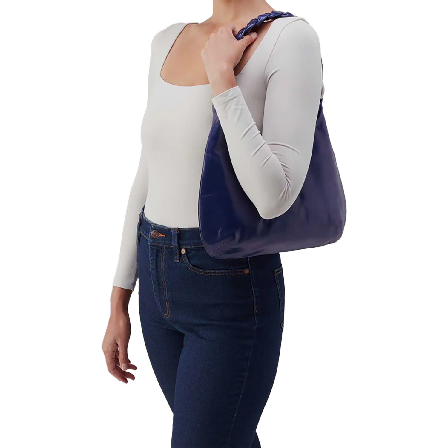 Womens Hobo Hobo Madison Shoulder Handbag Winter Violet Leather Winter Violet Leather