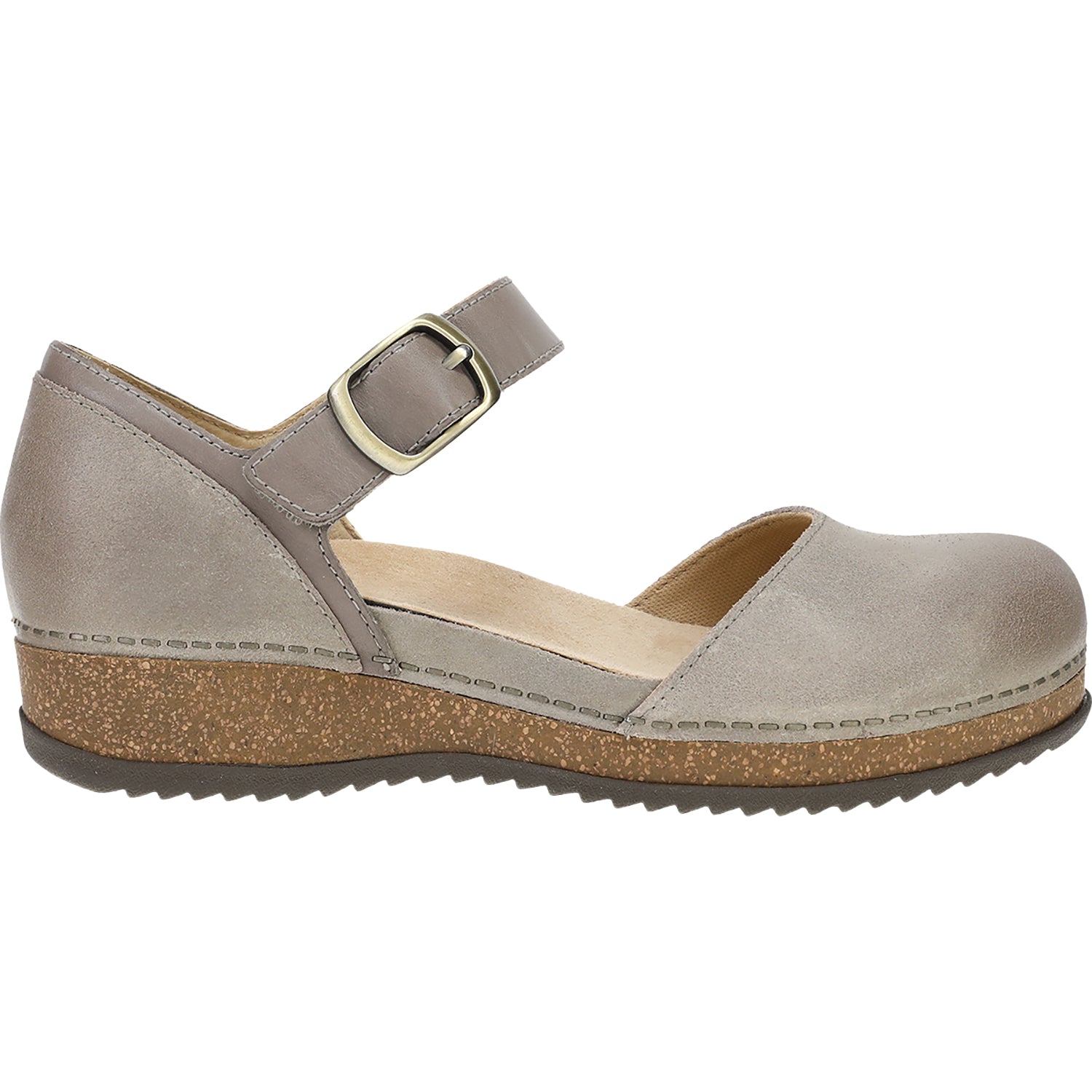 Womens Dansko Dansko Mae Women's Mary Jane Traditional Taupe Suede Taupe Suede