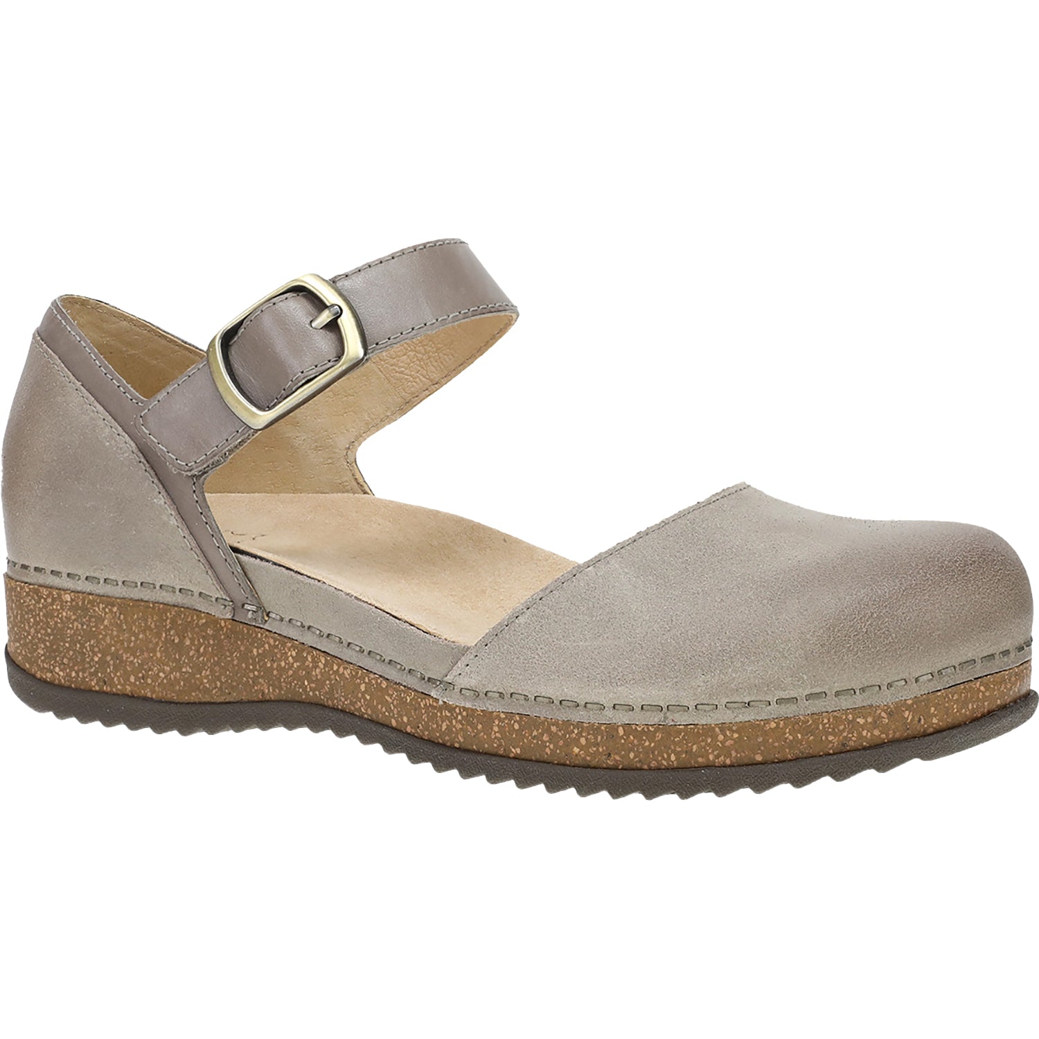 Womens Dansko Dansko Mae Women's Mary Jane Traditional Taupe Suede Taupe Suede